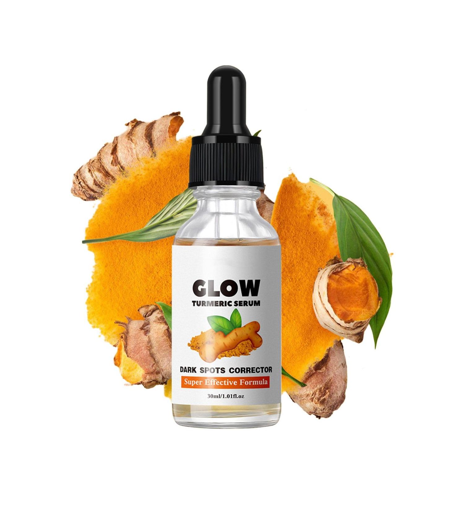 Curmeric Glow S rum correcteur de taches sombres pour le visage et le corps soin hydratant anti- ge au curcuma naturel hydrate les peaux ternes et s ches r duit les taches sombres les ridules et - Buy Online on GoSupps.com