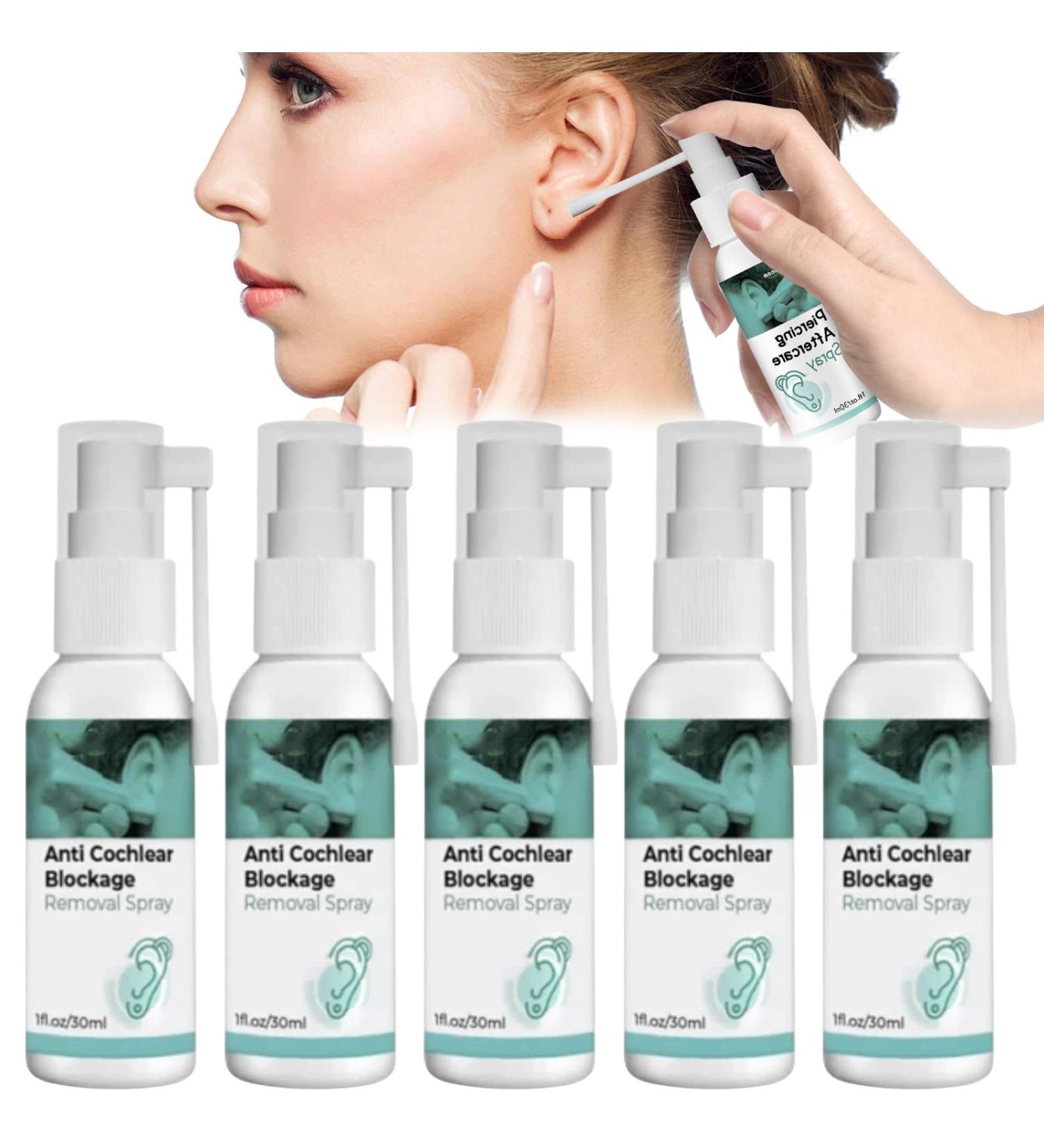 5PCS GFOUK Natural Ear Spray for Cochlear Blockage 30ml - Anti Cochlear Blockage Removal - Buy Online on GoSupps.com