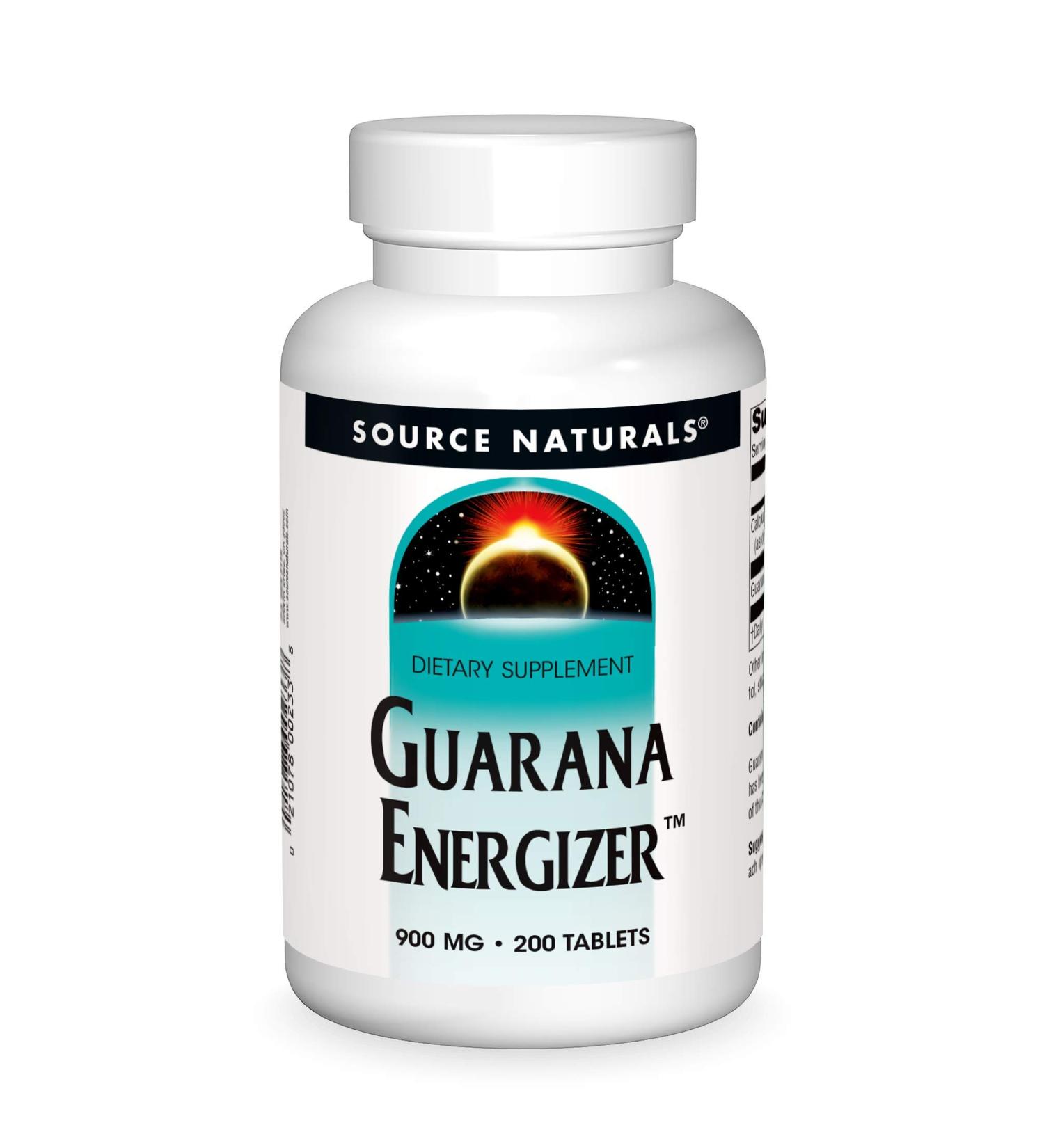 Source Naturals Guarana Energizer 900mg - Energy Boosting 200 Tablets - Buy Online on GoSupps.com