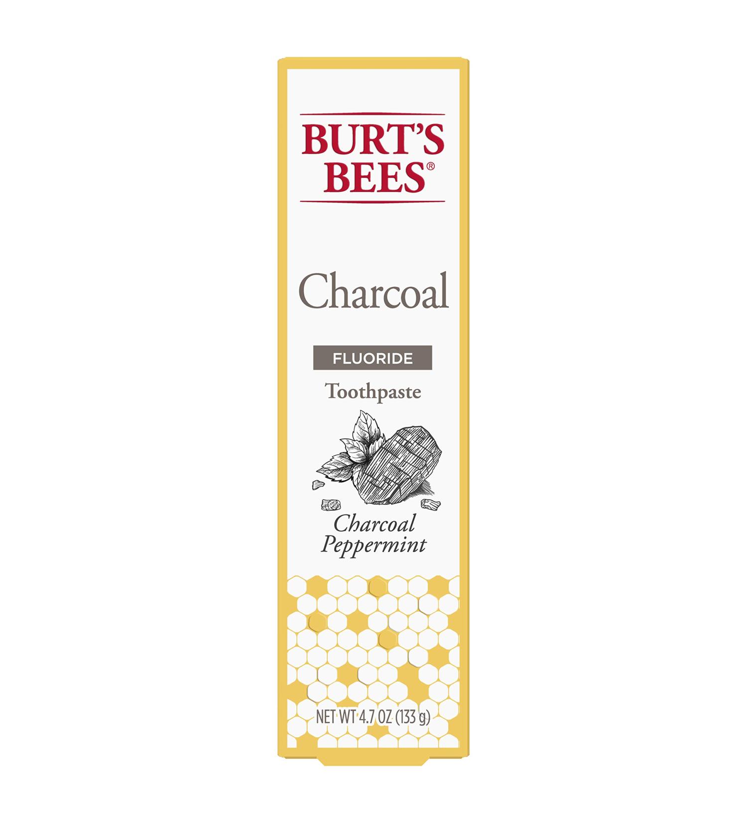 Burt s Bees Charcoal Toothpaste with Fluoride - Peppermint Flavor 4.7 oz | International Shipping Available - Buy Online on GoSupps.com