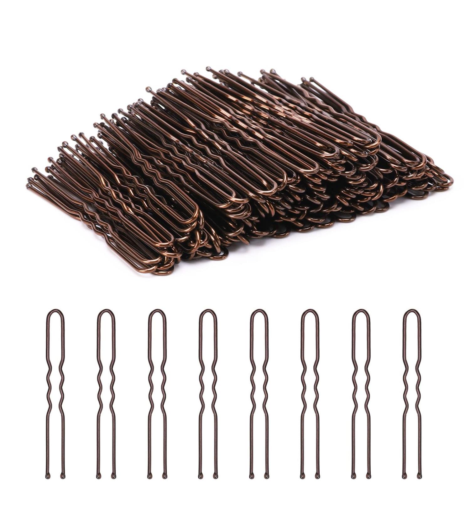Cehony U Shaped Hair Pins 200 Count for Updos - Brown, 2.4 Inch - Hair Styling Accessories for Women and Girls - Buy Online on GoSupps.com