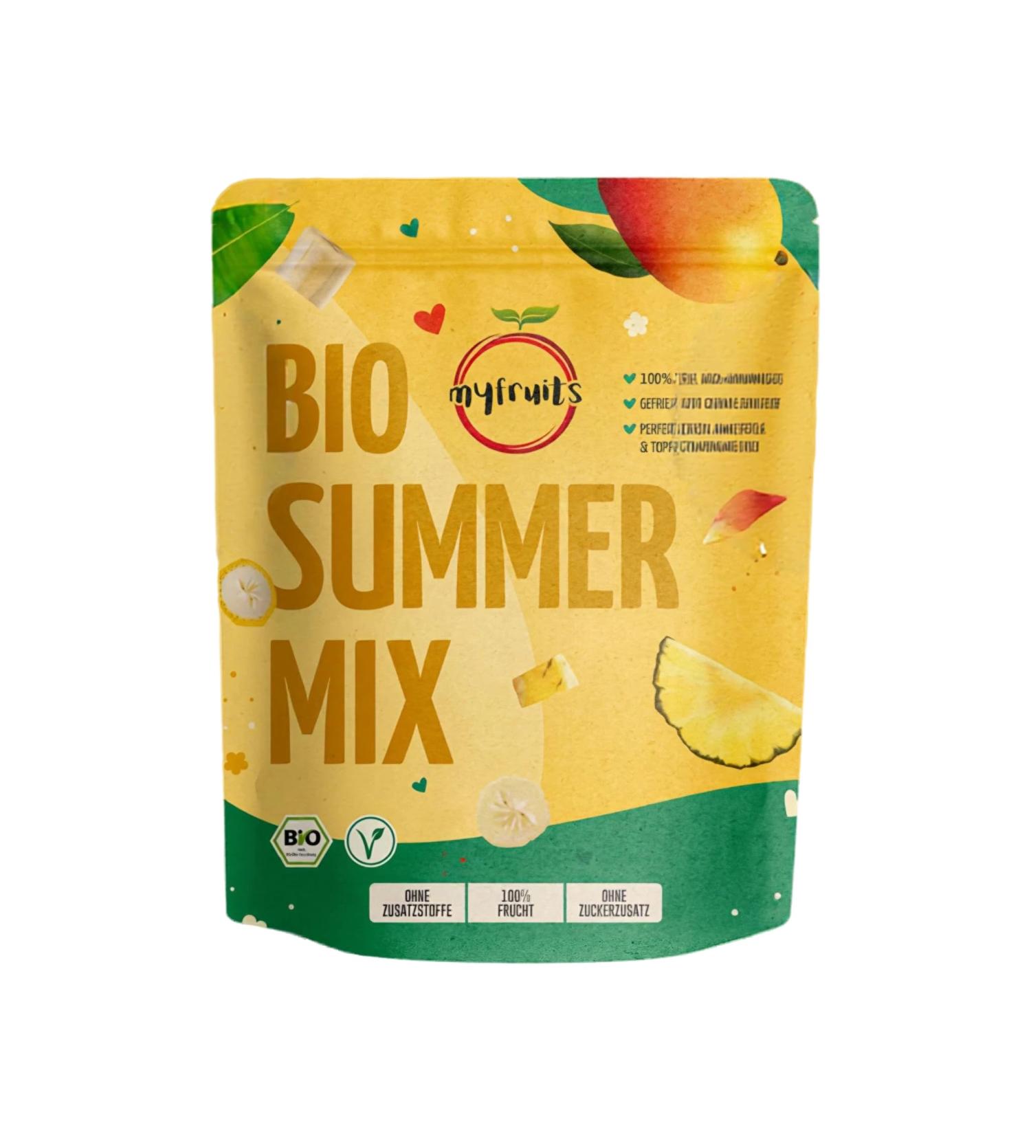  myfruits myfruits Organic Summer Mix Freeze-dried fruit mix with pineapple banana and mango no additives 100% fruit - Buy Online on GoSupps.com