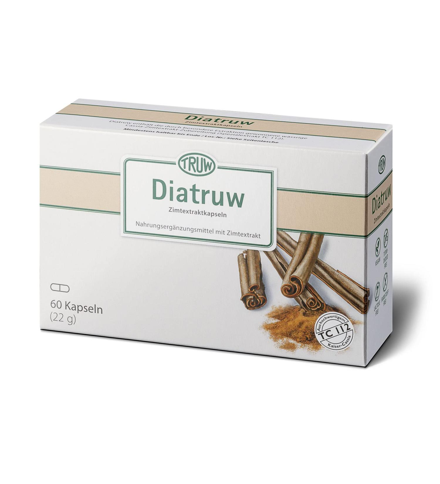 Diatruw Cinnamon Capsules - Premium Cassia Cinnamon Bark Supplement | 60 Capsules for Enhanced Health - Buy Online on GoSupps.com