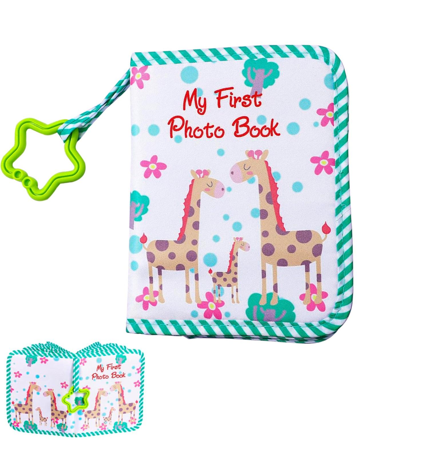 Soft Cloth Baby Photo Album - Personalized Newborn Memory Book | Green Baby Shower Gift - Buy Online on GoSupps.com