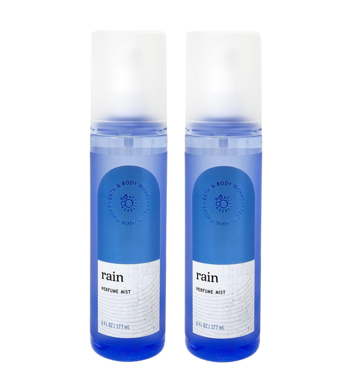 Bath and Body Work RAIN Perfume Mist Bundle - Set of 2-6 fl oz /177 mL each