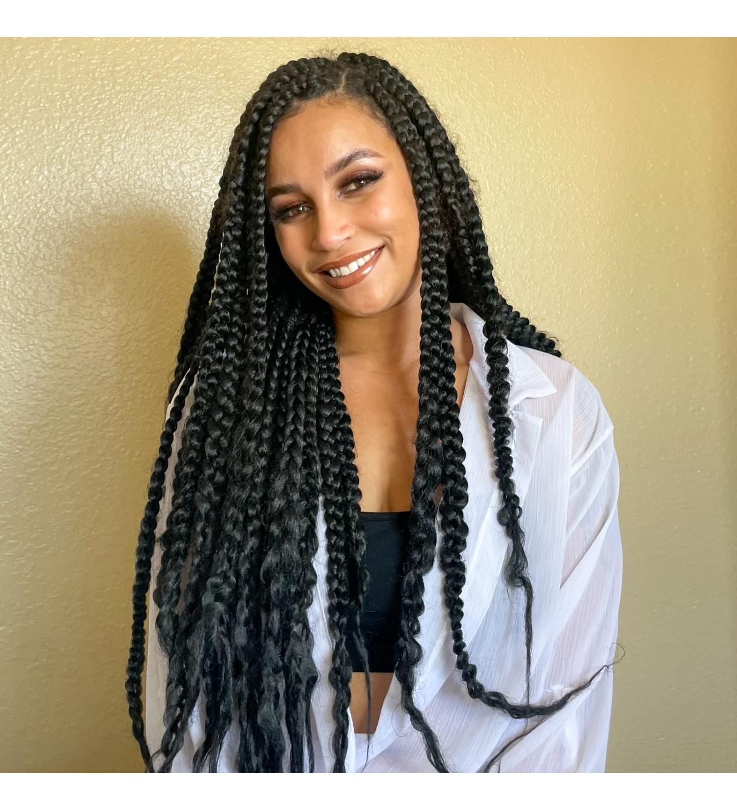 Pre-Stretched 36 Braiding Hair Extensions - 8 Packs Synthetic Crochet Braids (1B) - Soft Yaki Texture - Buy Online on GoSupps.com