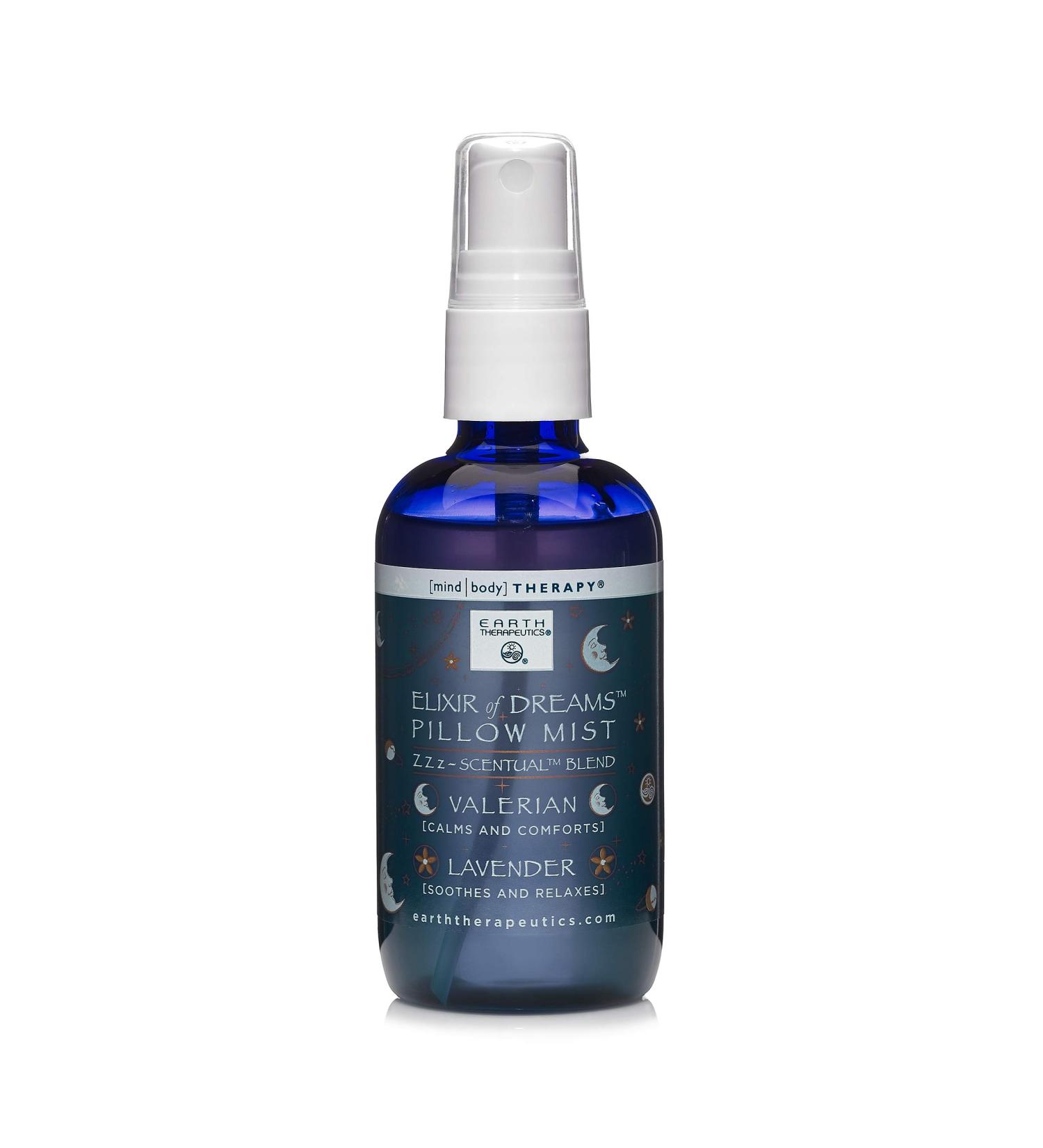 Earth Therapeutics Elixir of Dreams Pillow Mist (3.6 oz.) - Natural Sleep Aid for Deep Relaxation of Mind and Body - Buy Online on GoSupps.com