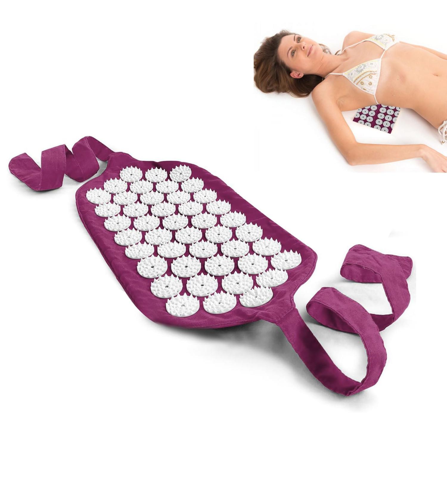 Buy Acupressure Belt & Massage Mats - Acupuncture Devices for Pain Relief | Yoga Massage Essentials in Purple - Buy Online on GoSupps.com