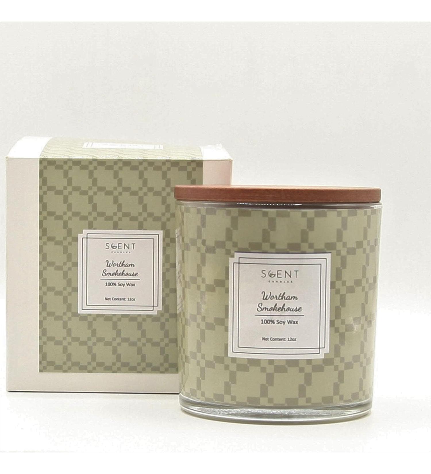 Highly Scented Aromatherapy Candles - Wortham Smokehouse 12oz Natural Soy Wax | 60-70 Hour Burn Time - International Shipping Available - Buy Online on GoSupps.com
