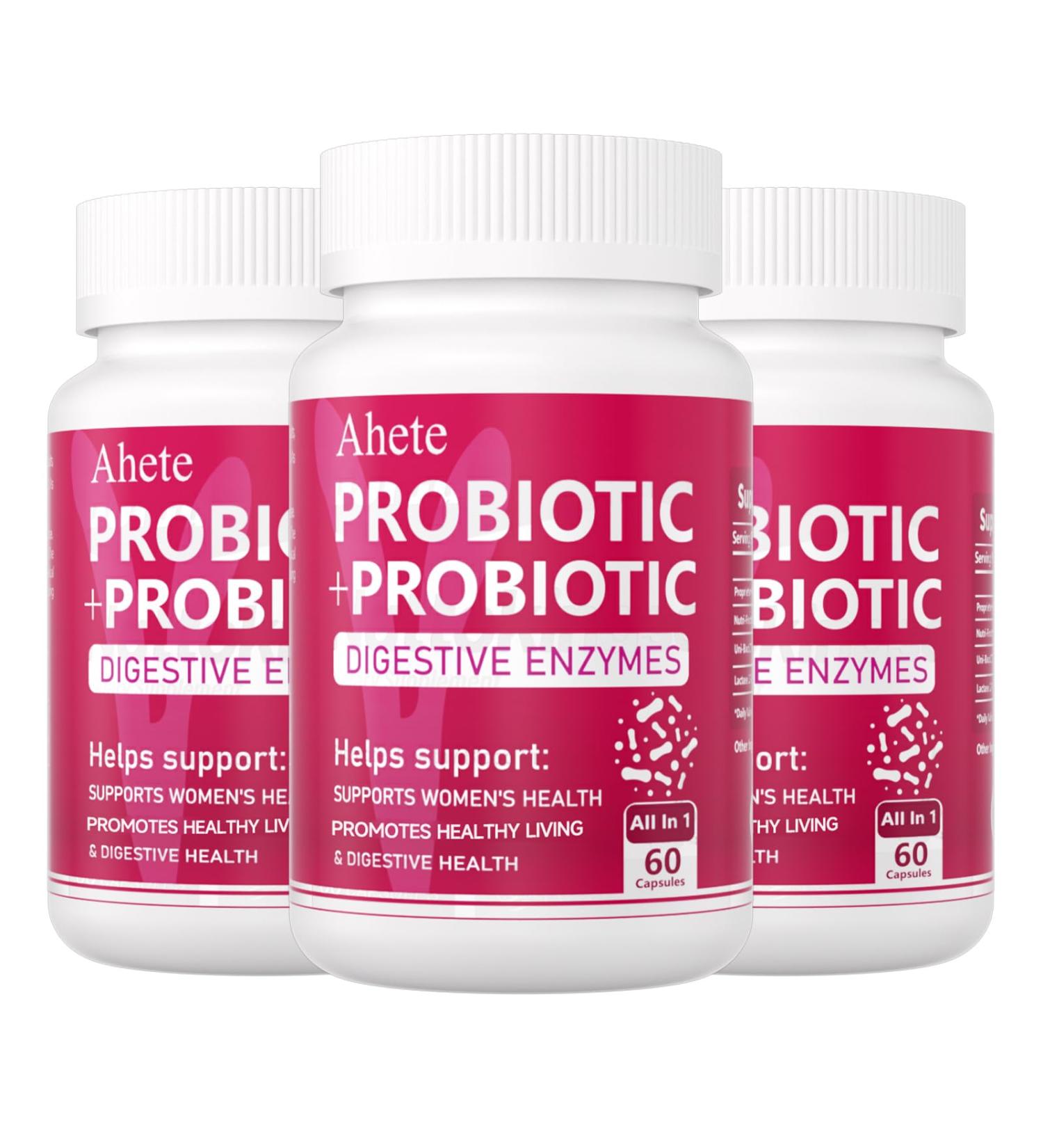 Ahete Women Probiotic Organic Probiotic for PH Balance Digestive Health Women s Health Immune System Vaginal Health 180 Capsules 90 Days Supply - Buy Online on GoSupps.com