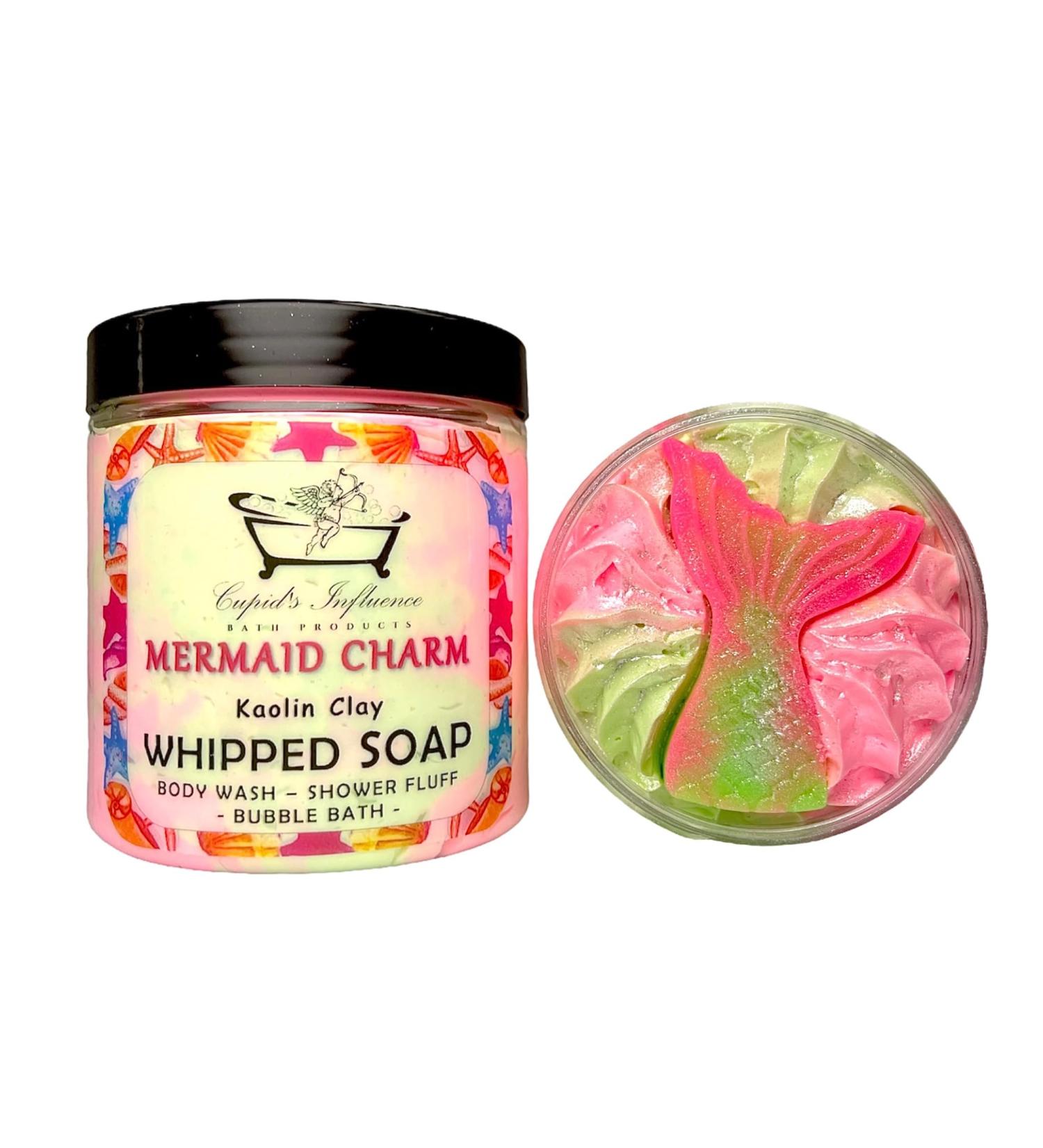 Mermaid Charm Whipped Soap | Luxurious Kaolin Clay Body Wash | Shaving Cream | Shower Cream | Shower Fluff | Fruity Body Wash | Seasonal Gifts | Stocking Fillers | Shower Whip | Mermaid Soap - Buy Online on GoSupps.com