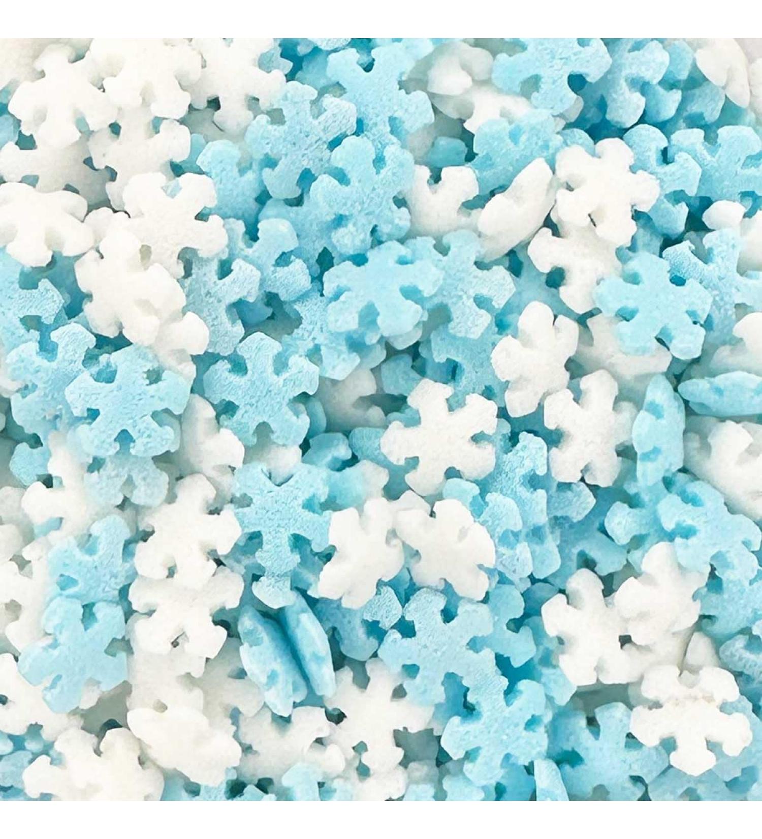 Christmas Snowflakes Sugar Shapes Cake Topper Sprinkles - 25g Edible Matt Sugar Decorations for Festive Cupcakes - Xmas Party Cake Decor - Buy Online on GoSupps.com