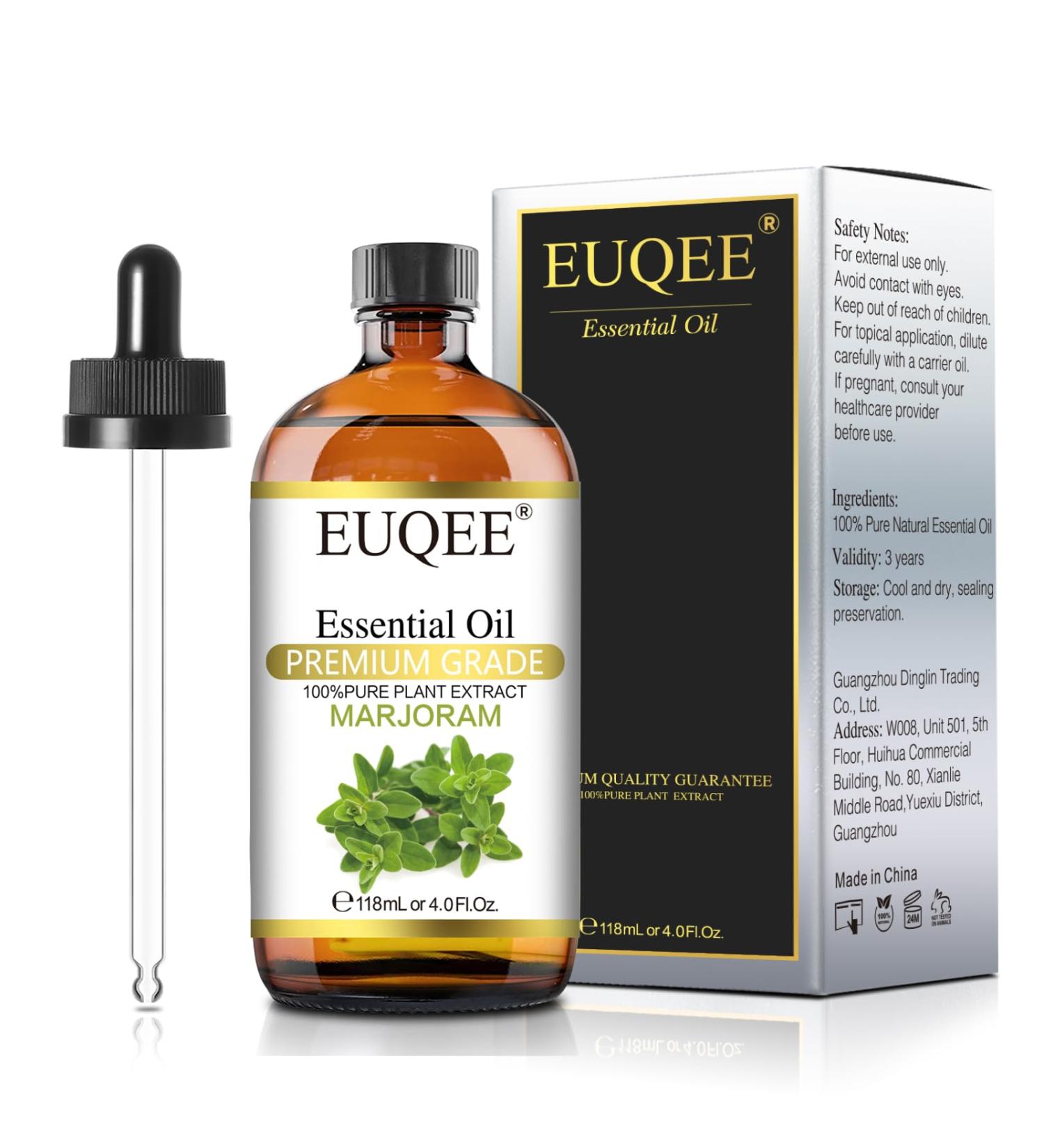 EUQEE Marjoram Essential Oil 118ml - Pure Natural Aromatherapy Oil for Diffusers and Humidifiers at Home - Buy Online on GoSupps.com