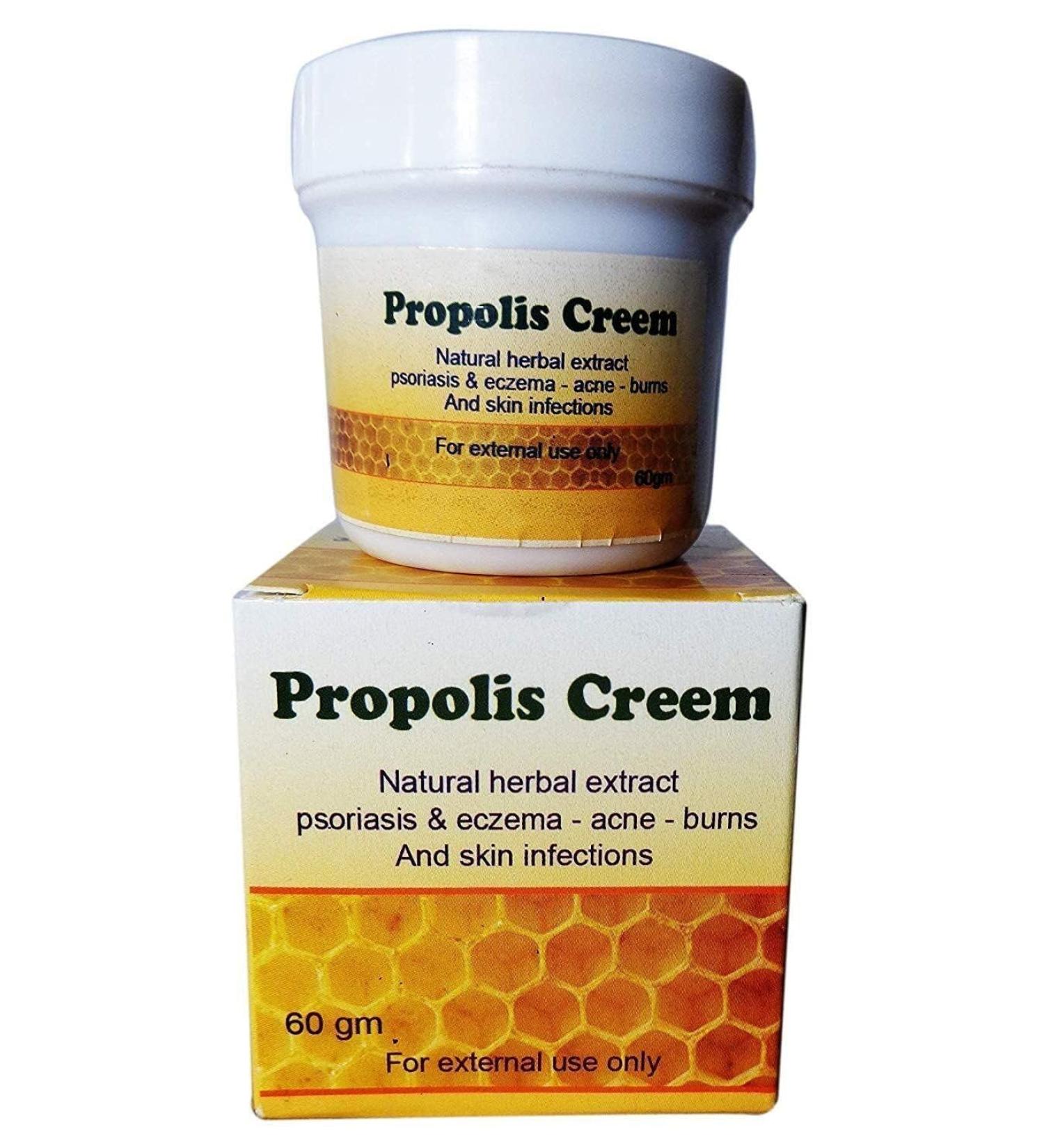 4 BOX Bee Propolis Herbal Cream With Honey Bee Wax & Aloe Vera Soothing Soothe Skin Care Moisture Moisturizer All Body Face Hand (2.11 oz / 60 gm)