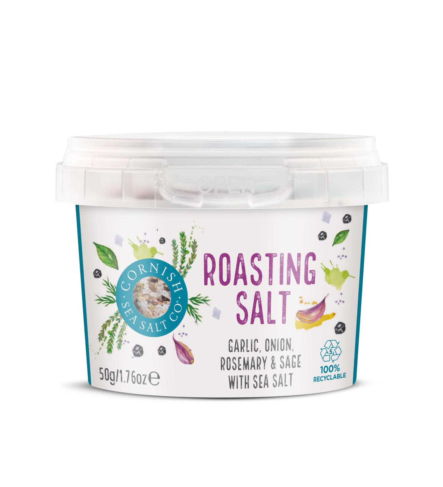 Cornish Sea Salt Tub (8 Pack Roasting Salt 50g) - Buy Online on GoSupps.com
