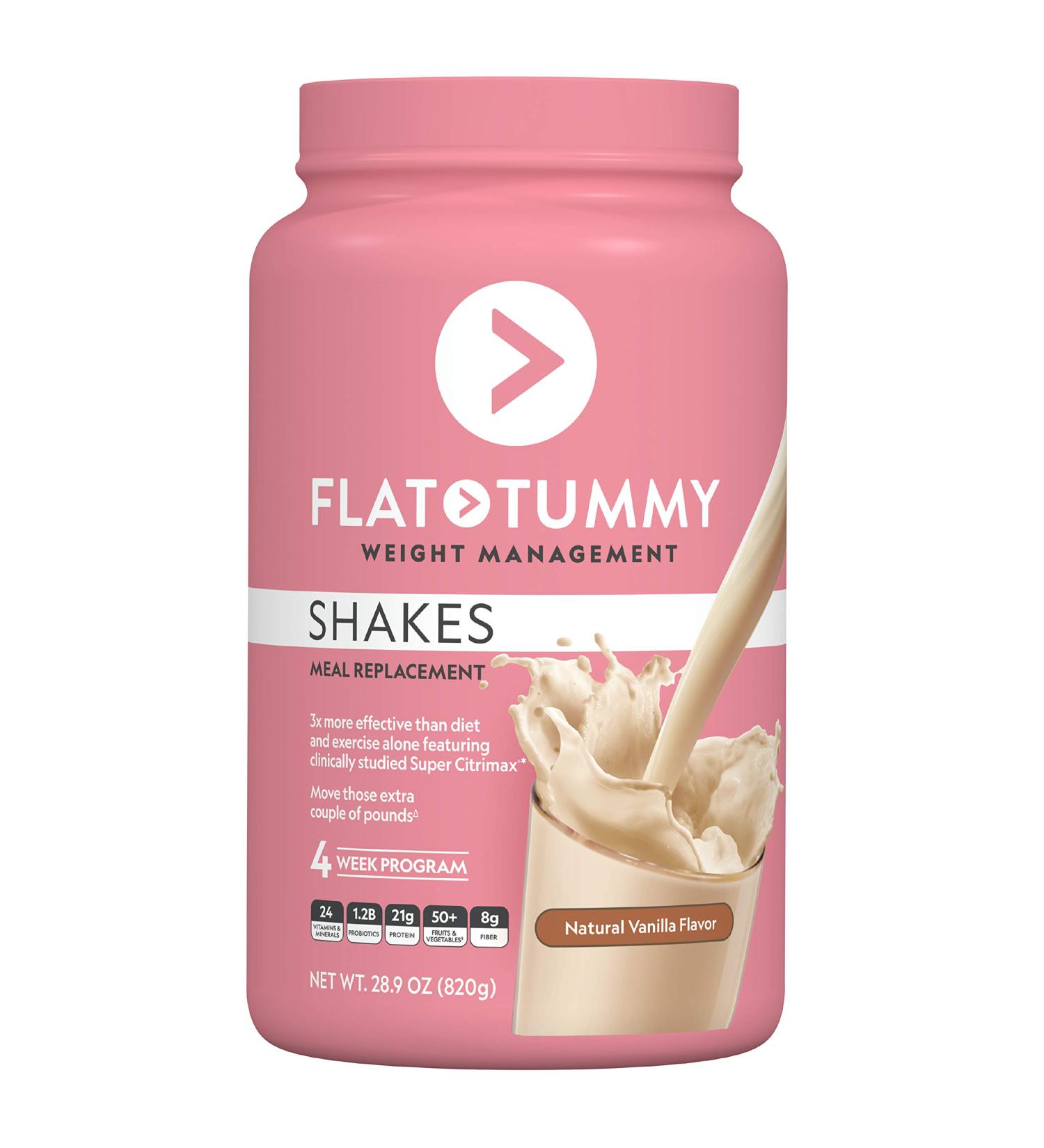 Flat Tummy Vanilla Meal Replacement Shake - 20 Servings, Plant Based Protein for Women - Vegan, Gluten Free, Dairy Free, Vitamins & Minerals, Keto-Friendly for Weight Management - Buy Online on GoSupps.com