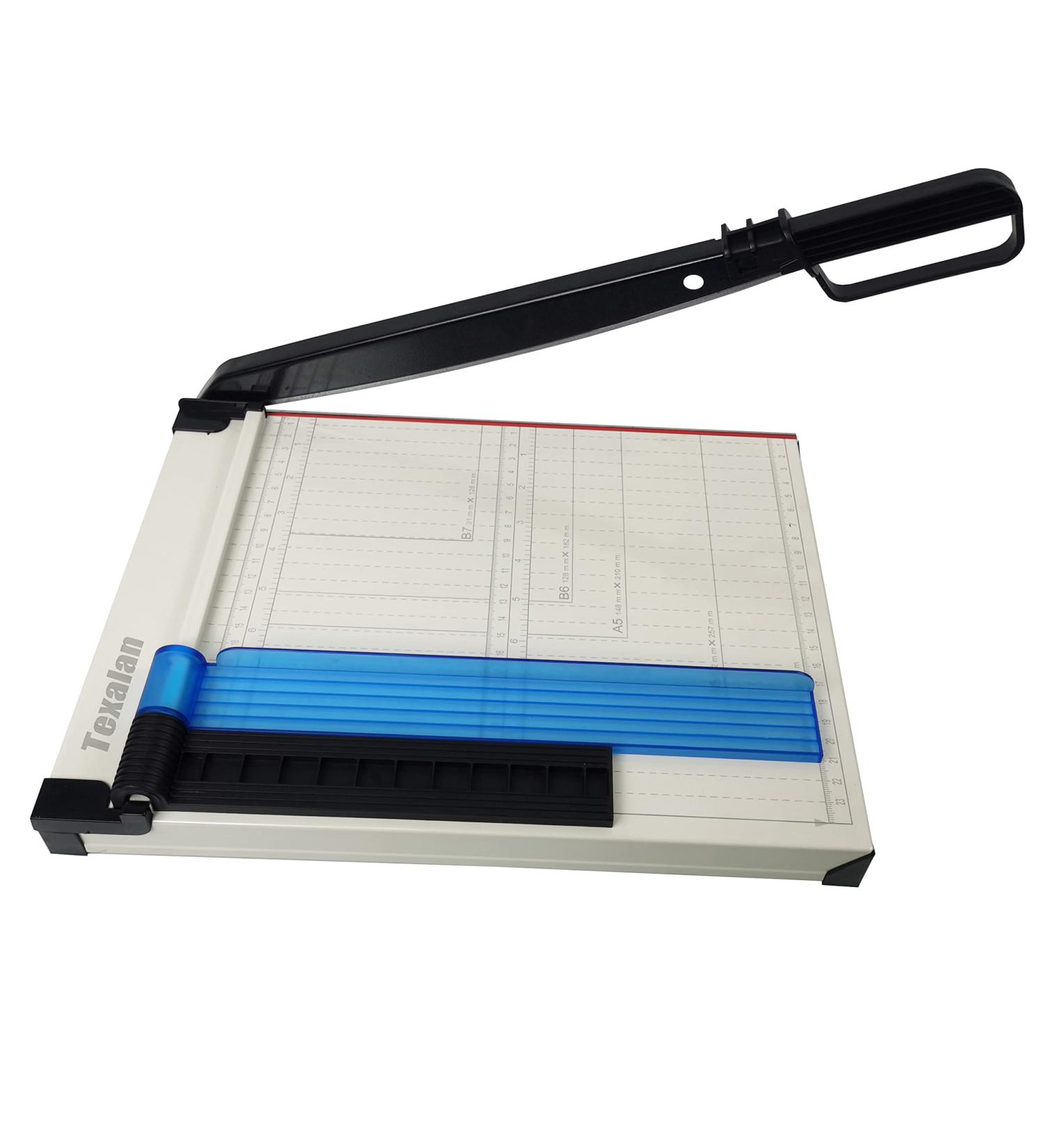 TEXALAN Paper Cutter Letter Size Paper Trimmer 12 Cut Length 12 Sheet Capacity Guillotine Paper Photo Cutter with Magnet Clamp  Paper Guide  Size Guideline - Buy Online on GoSupps.com