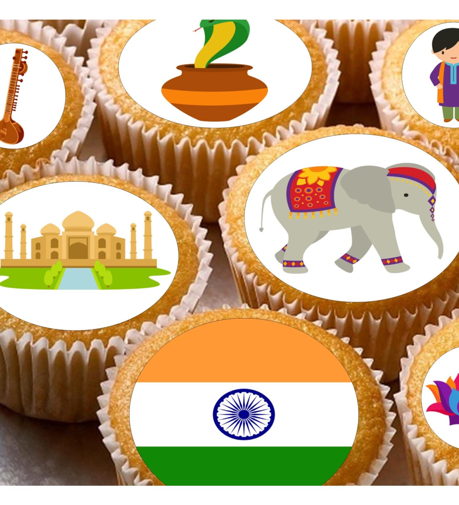 24 edible India childrens party decorations Iced/Icing Cupcake Topper Edible Fairy Cake Bun Toppers Round - Buy Online on GoSupps.com