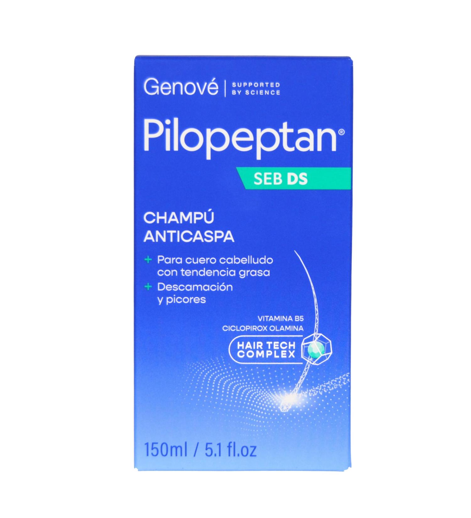 GENOA LABORATORY Pilopeptan SEB DS Shampoo antidandruff smooth hair shampoo for oily hair dandruff and itching balances the production of ointments and eliminates dandruff 150 ml