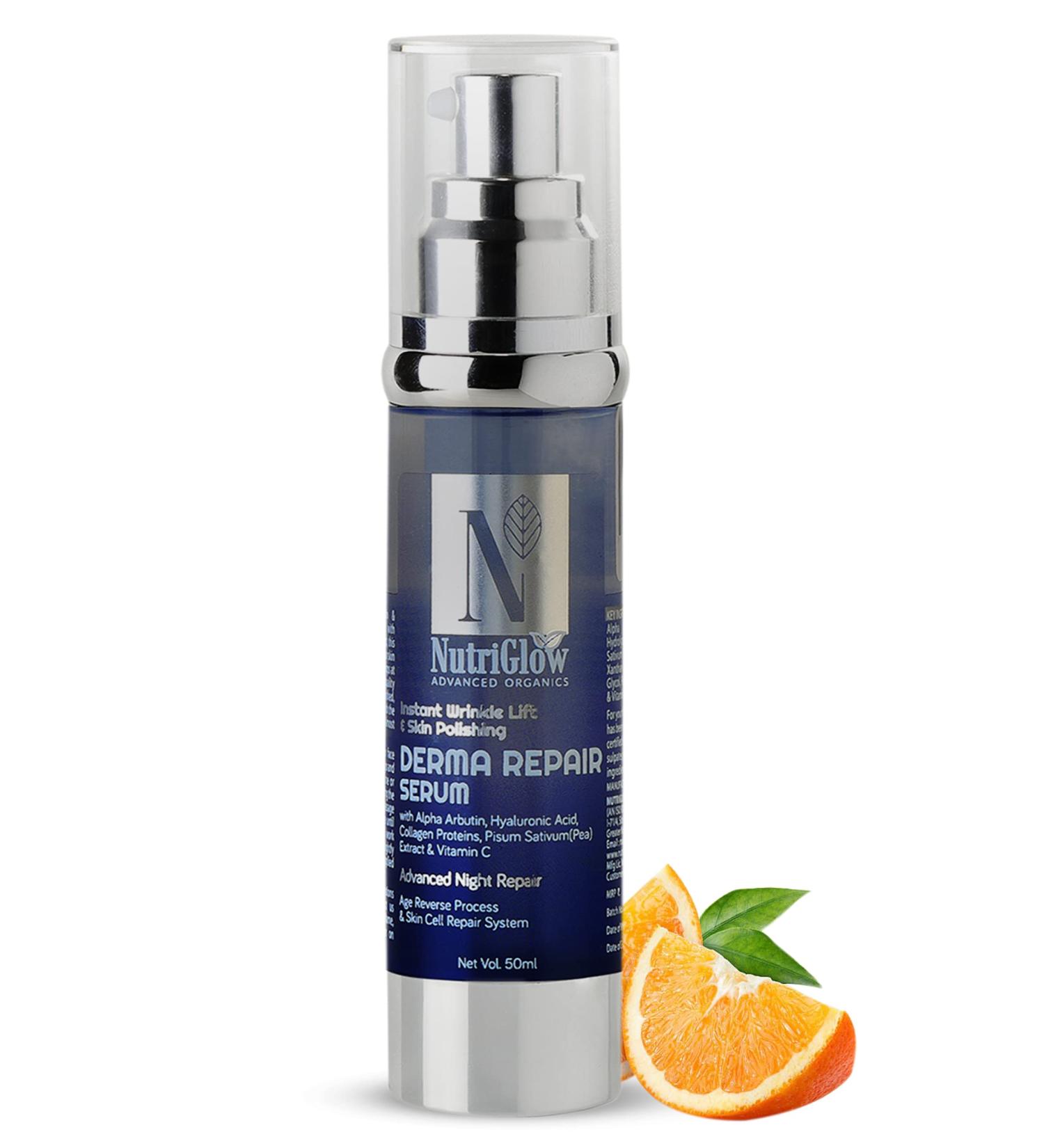 Nutriglow Advanced Organics Instant Wrinkle Lift & Skin Polishing Serum 50ml - Anti-Aging Facial Repair for All Skin Types Ships Internationally - Buy Online on GoSupps.com