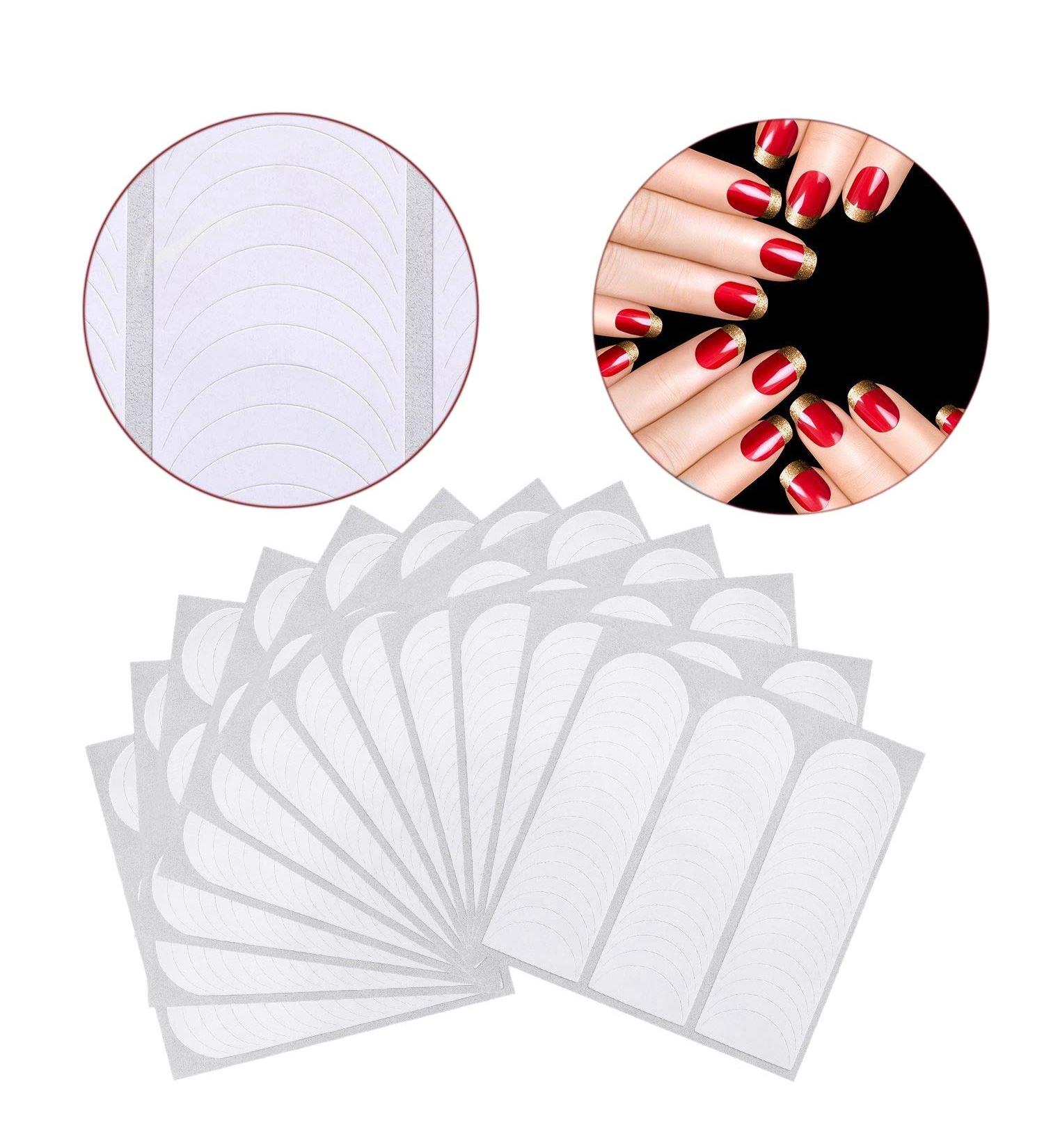 ENERRGECKO French Manicure Nail Art Stickers Self-Adhesive Nail Sticker Tips for Manicure Decoration Diy Tools - Buy Online on GoSupps.com
