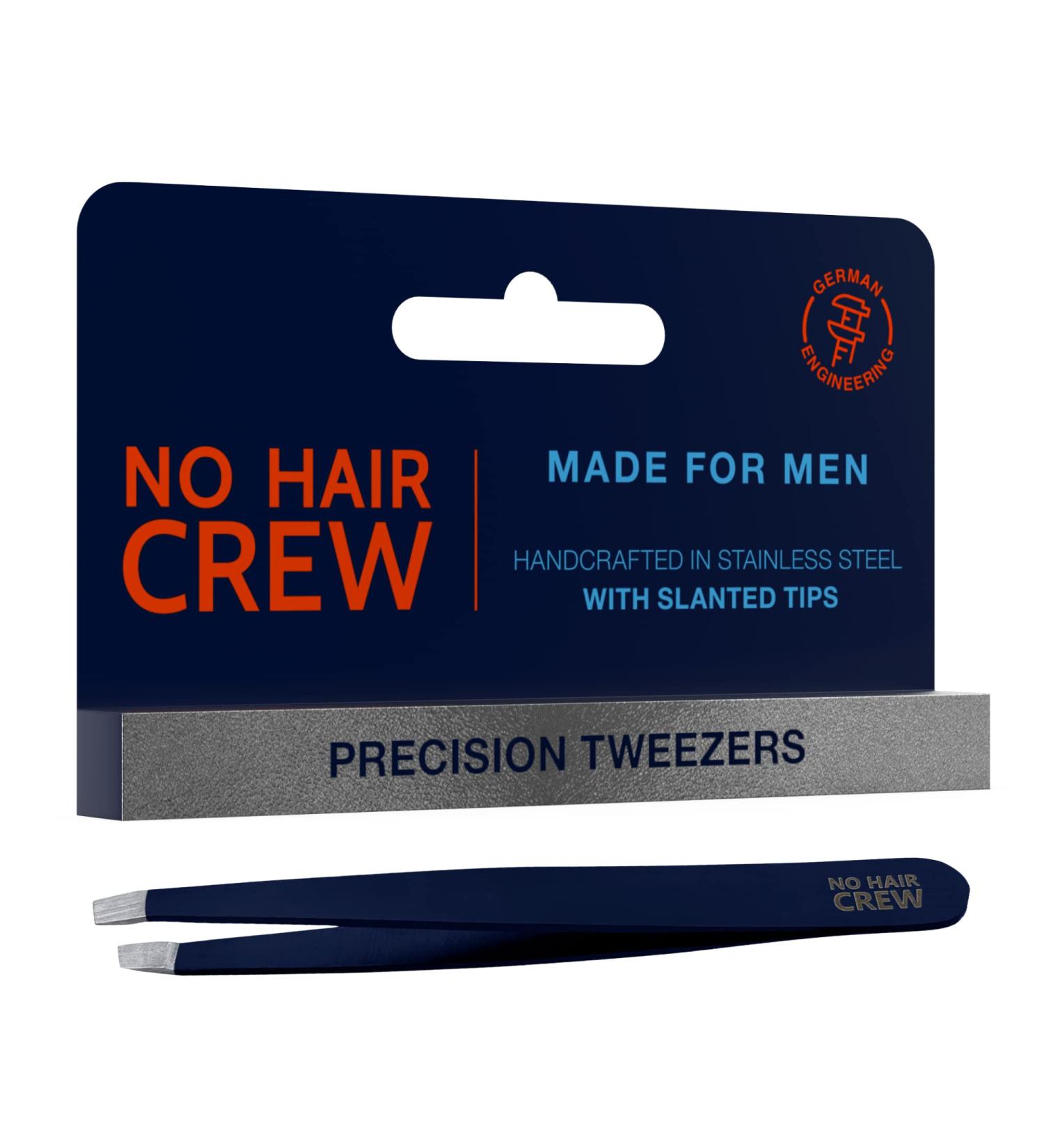 NO Hair Crew Precision Tweezers for Men - Handcrafted in Germany, Stainless Steel - Buy Online on GoSupps.com