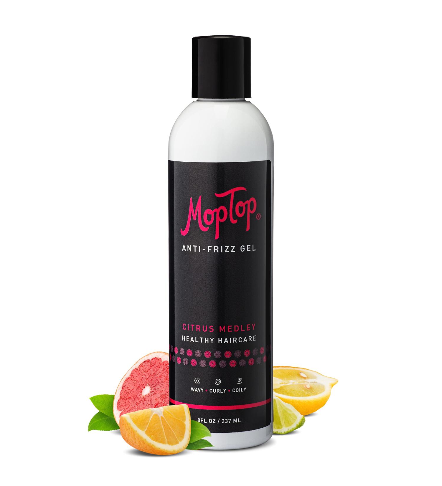 MopTop Salon Anti Frizz Gel 8oz - Medium Hold, Frizz-Free for Curly & Kinky-Coily Hair - Aloe, Sea Botanicals, Honey Formula - Reduces Frizz, Enhances Curls - Buy Online on GoSupps.com