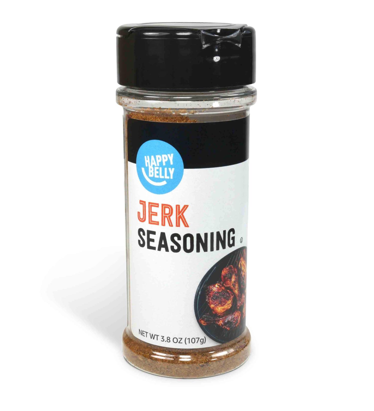 Amazon Brand - Happy Belly Jerk Seasoning 3.8 oz | Authentic Jamaican Flavors - Buy Online on GoSupps.com