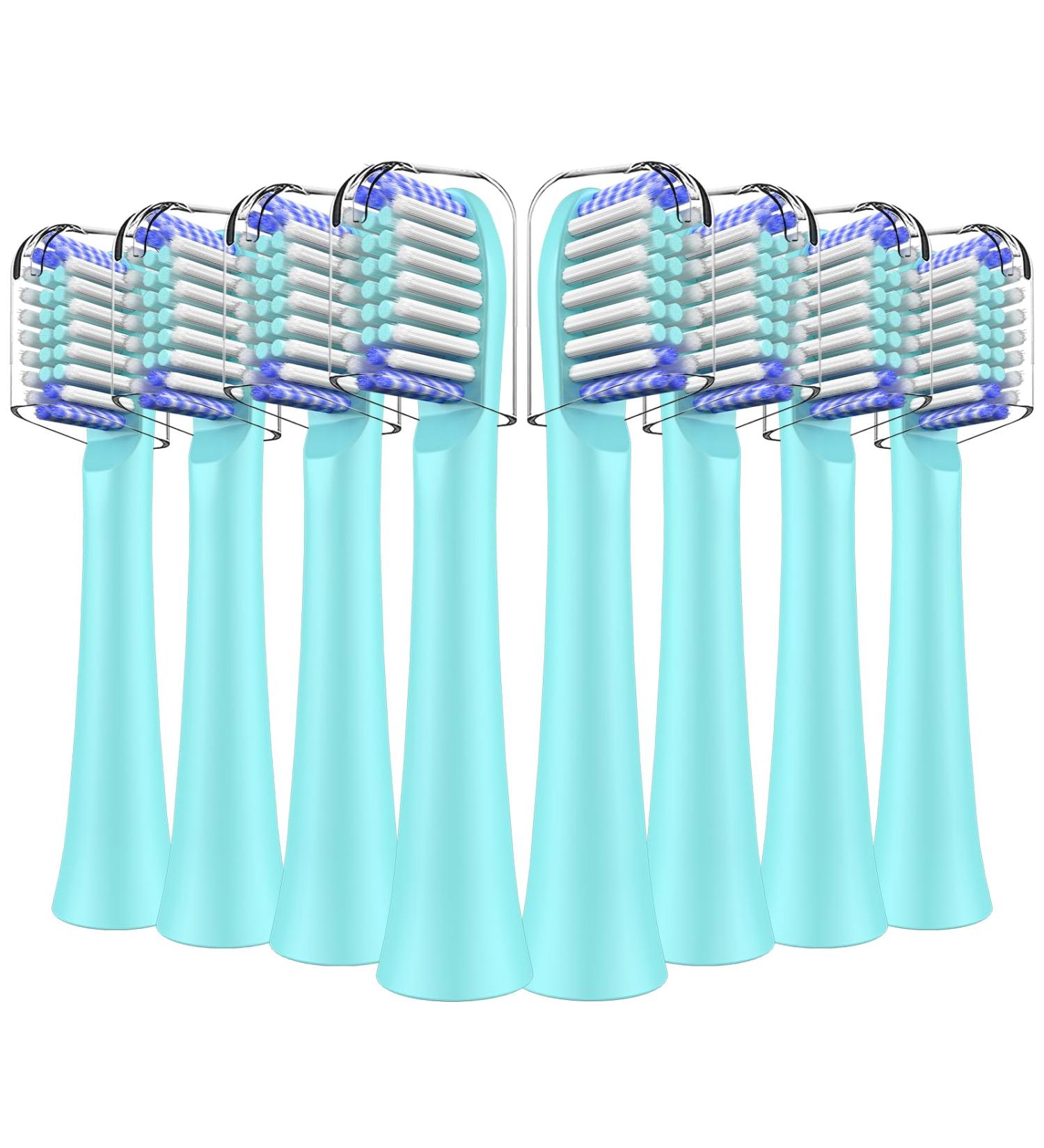 Toothbrush Replacement Heads Compatible with Colgate Hum Electric | 8 Pack Green Brush Heads for Colgate 360 Power Charcoal Deep Clean - Buy Online on GoSupps.com