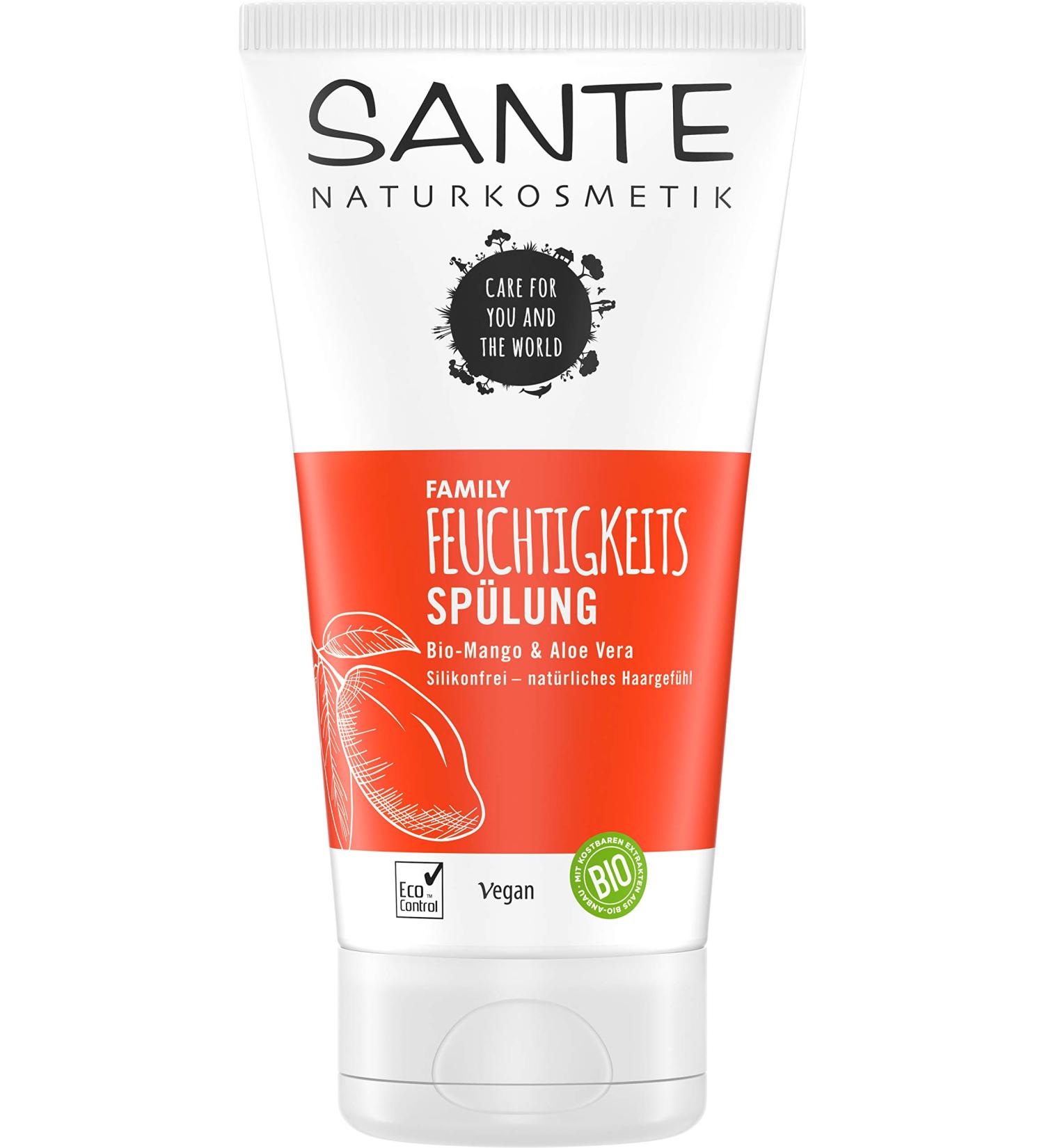 Sante Natural Cosmetics Moisturizing Conditioner - Organic Mango & Aloe Vera Intensive Care for Soft Hair 150 ml - Premium Hydrating Hair Care - Buy Online on GoSupps.com