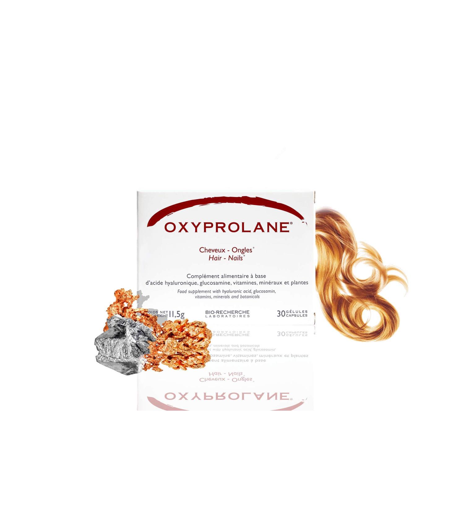 Oxyprolane Hair & Nail Double Action Food Supplement Cure 1 Month / 30 Capsules (1/d) Made in France by Laboratories B - Buy Online on GoSupps.com