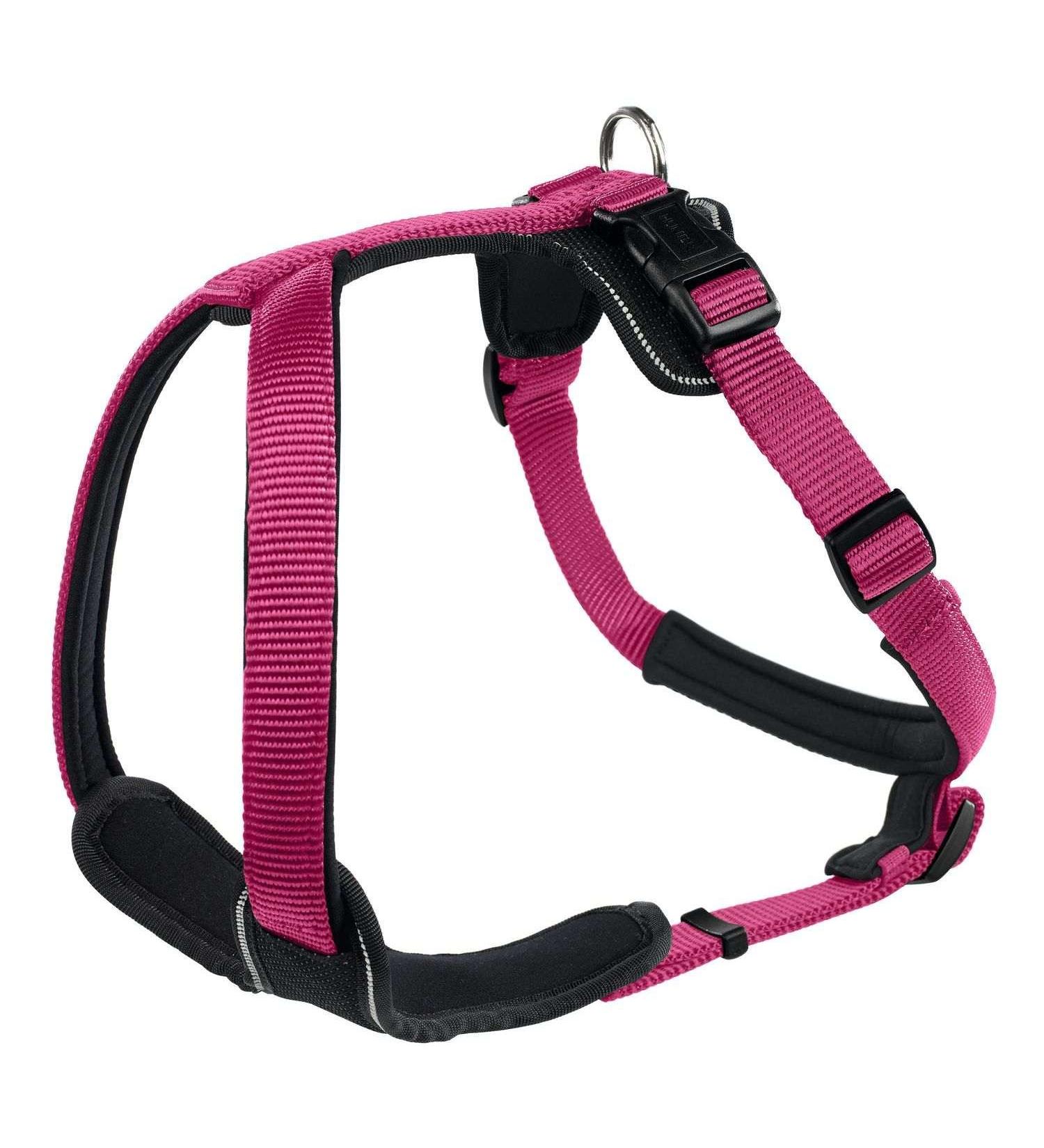 HUNTER NEOPRENE dog harness nylon padded with neoprene raspberry/black XS/S raspberry/black XS/S