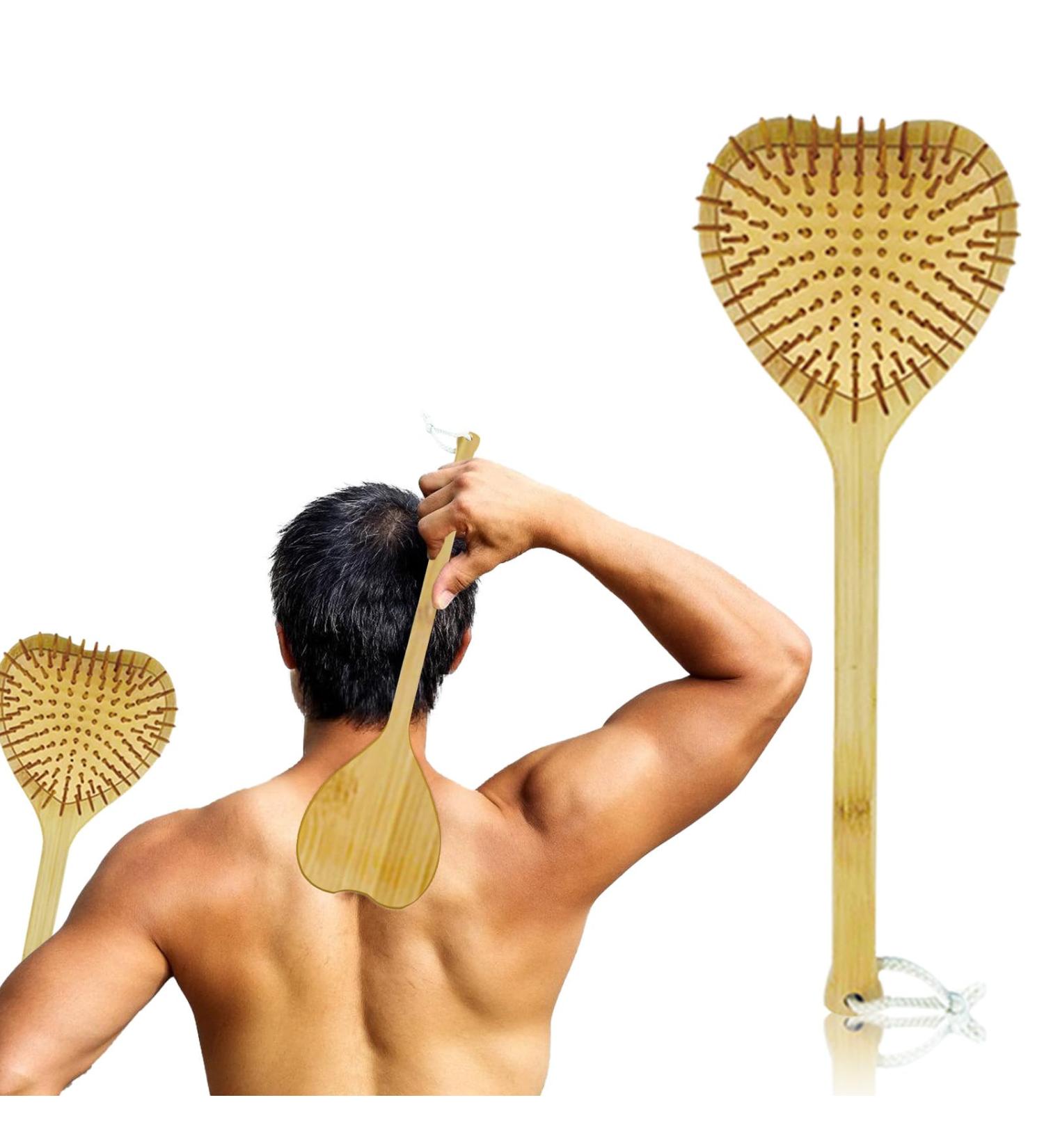 Yidm Bamboo Back Scratcher - Long Handle Wood Massage Device for Itching Relief | Perfect Gift for Men | 40cm - Buy Online on GoSupps.com