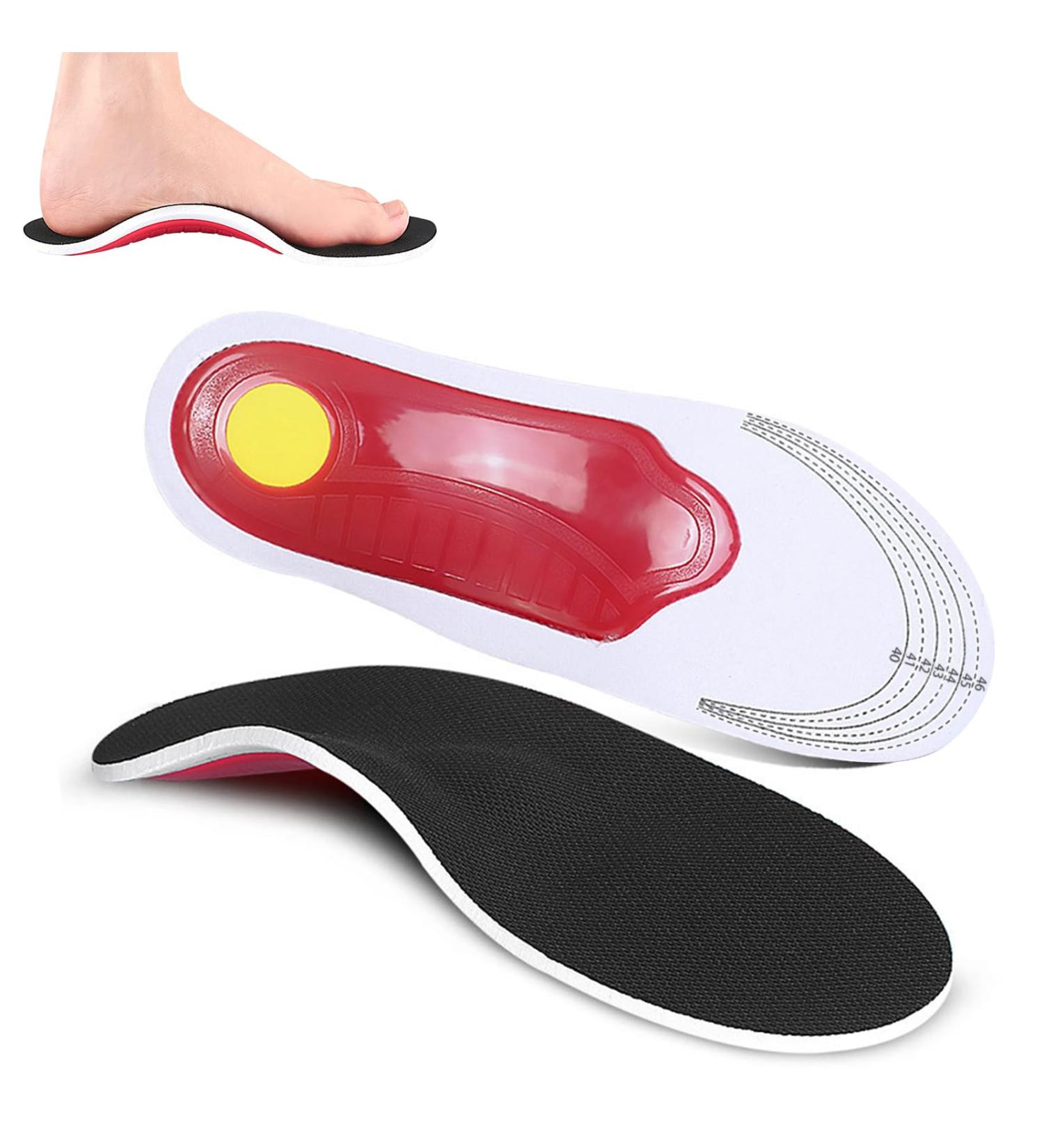 Orthotic Arch Support Insoles Plantar Fasciitis Insoles for Flat Feet Fallen Arch Over Pronation Metatarsalgia Shock Absorption Comfortable Inserts for Men and Women Men(6.5-9)28CM - Buy Online on GoSupps.com
