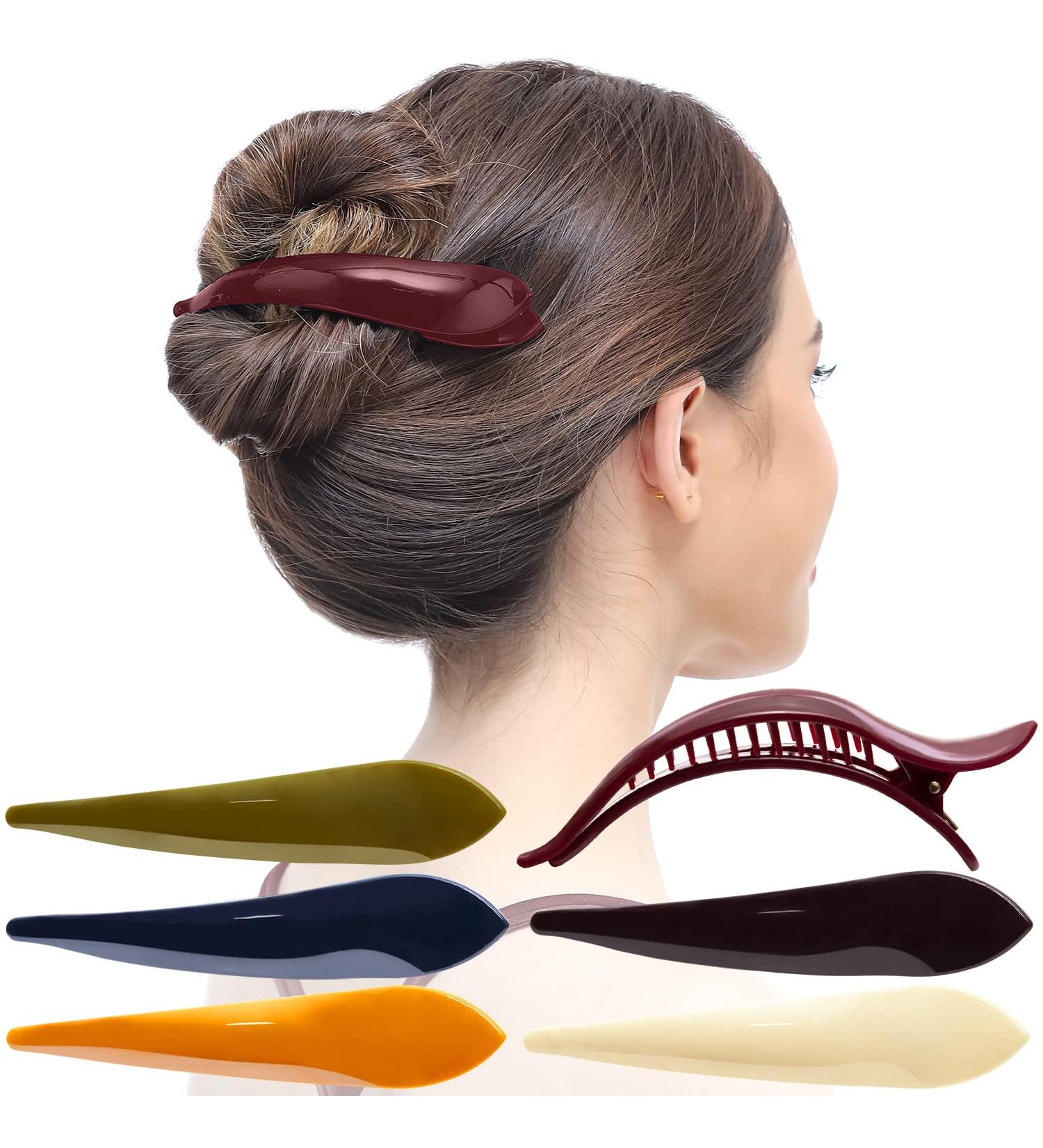RC ROCHE ORNAMENT 6 Pcs Women's Hair Clips - Professional Styling Sectioning Alligator Duck Bill Jaw - Strong Grip Salon Clips - Medium Classic Multicolor (Pack of 6) - Buy Online on GoSupps.com