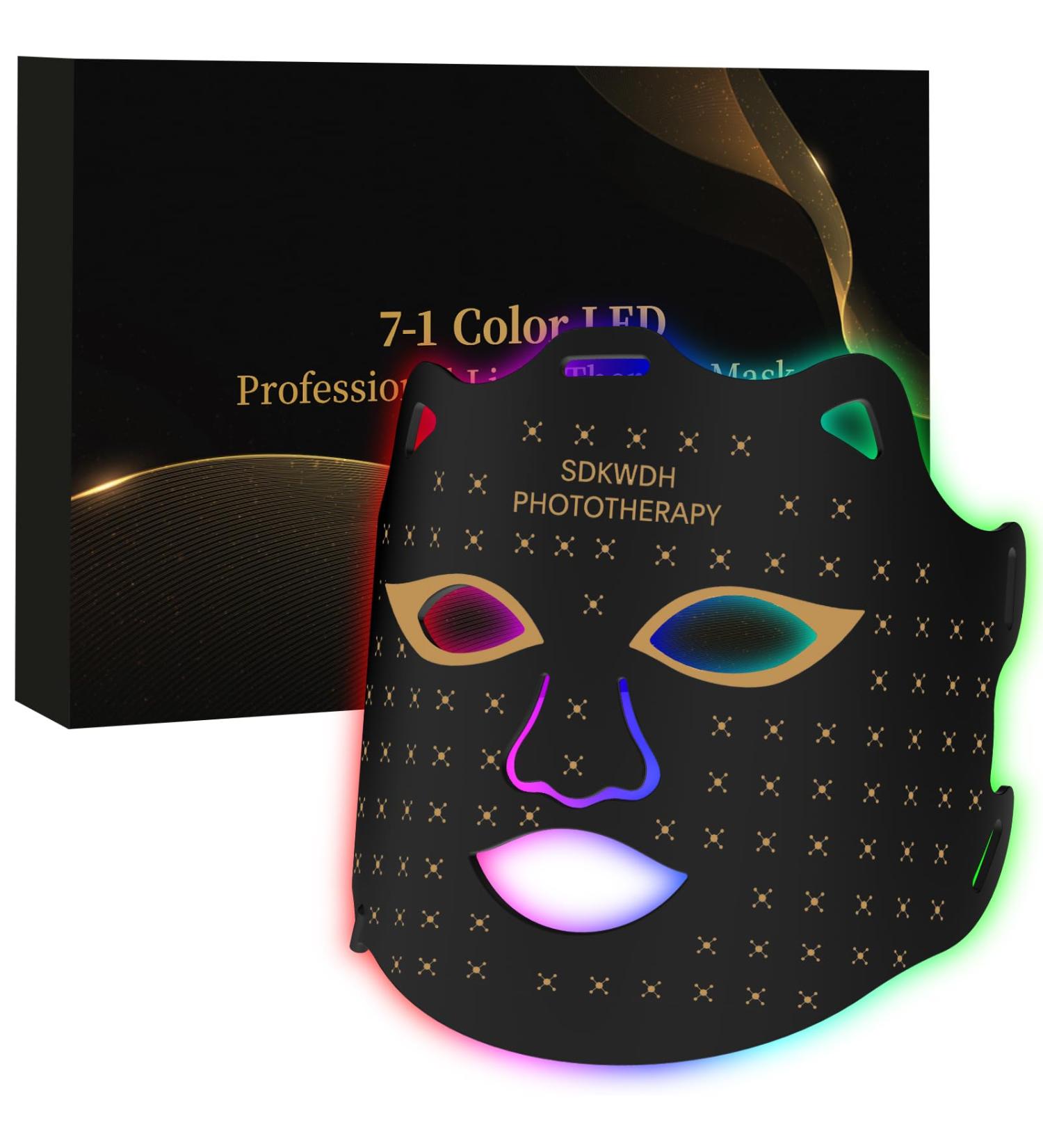 7-in-1 LED Facial Skin Care Mask | Red Light Therapy for Home Use | Black G1 - Illuminate Your Skin - Buy Online on GoSupps.com