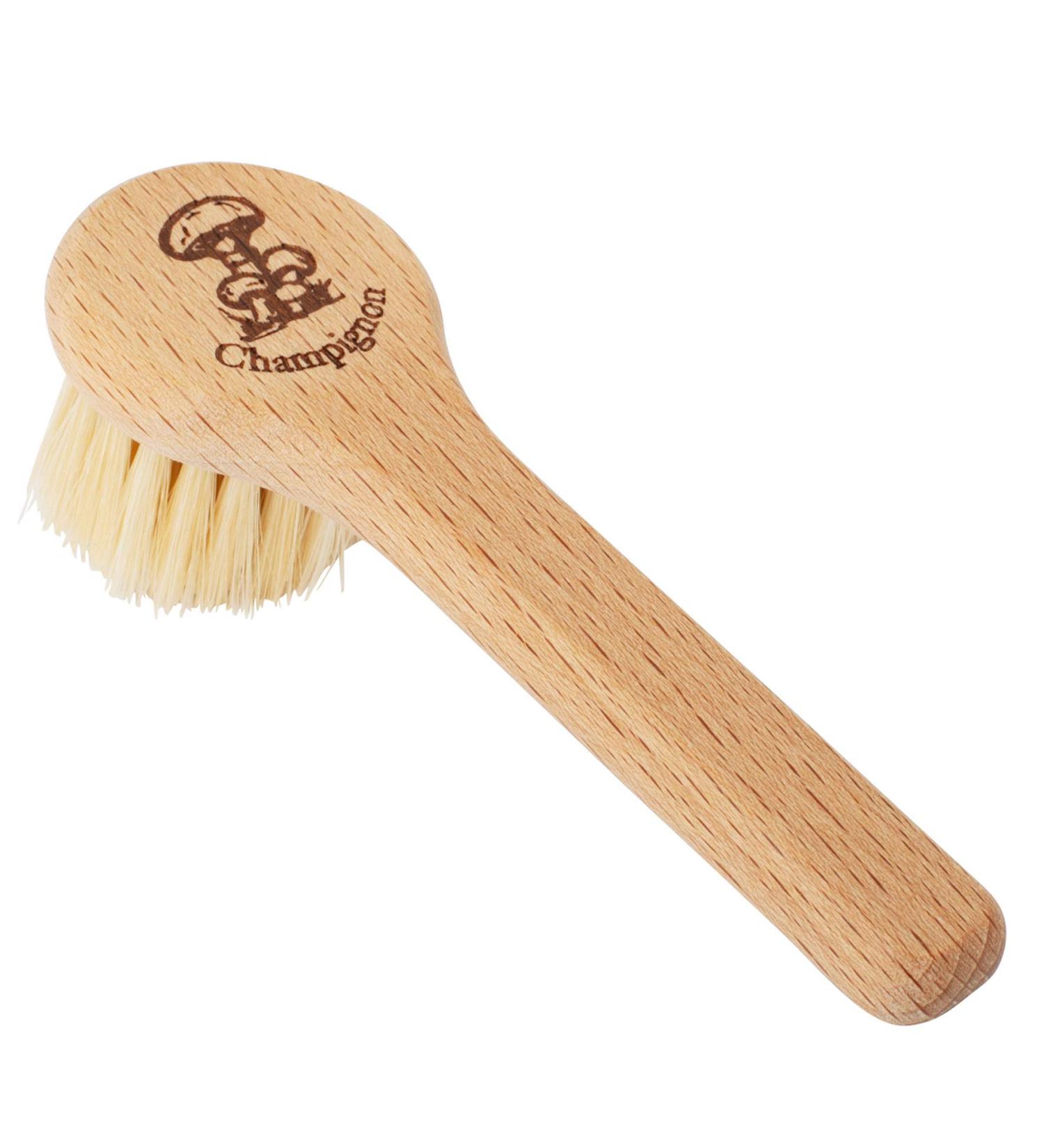 Redecker 331020 mushroom brush with handle light natural bristle beech wood
