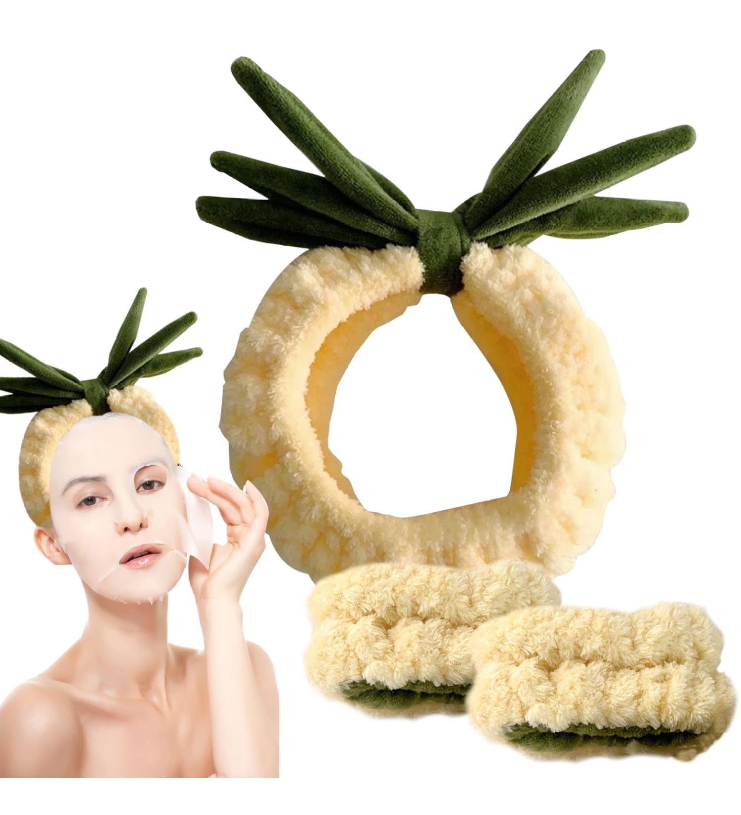 Face Washing Wristbands and Headband Set Coral Fleece Spa Headband Set Cute Plush Hair Holder - Buy Online on GoSupps.com