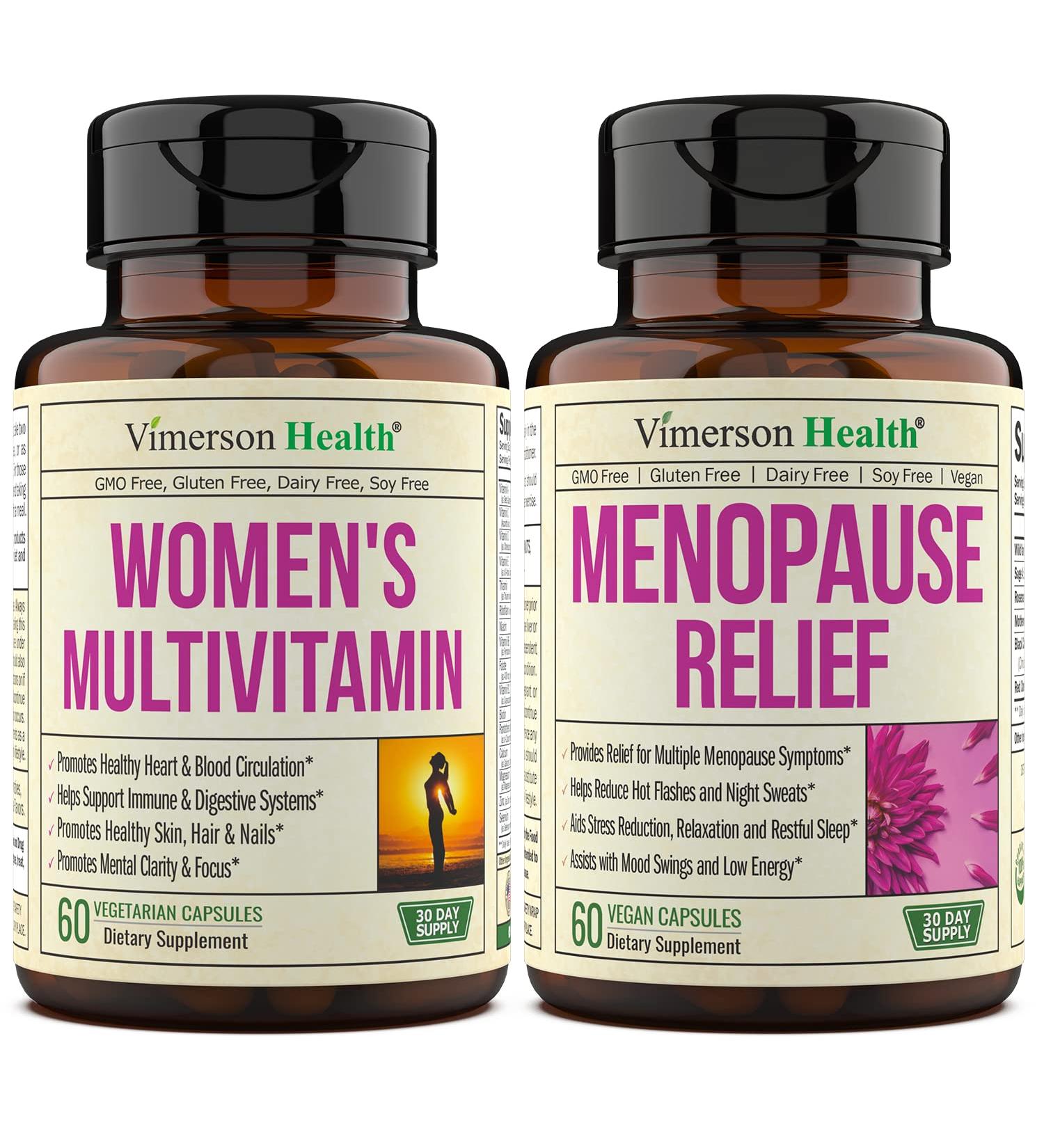 Women's Multivitamin Bundle with Menopause Support - Immune Booster & Hot Flash Relief Supplement - Buy Online on GoSupps.com