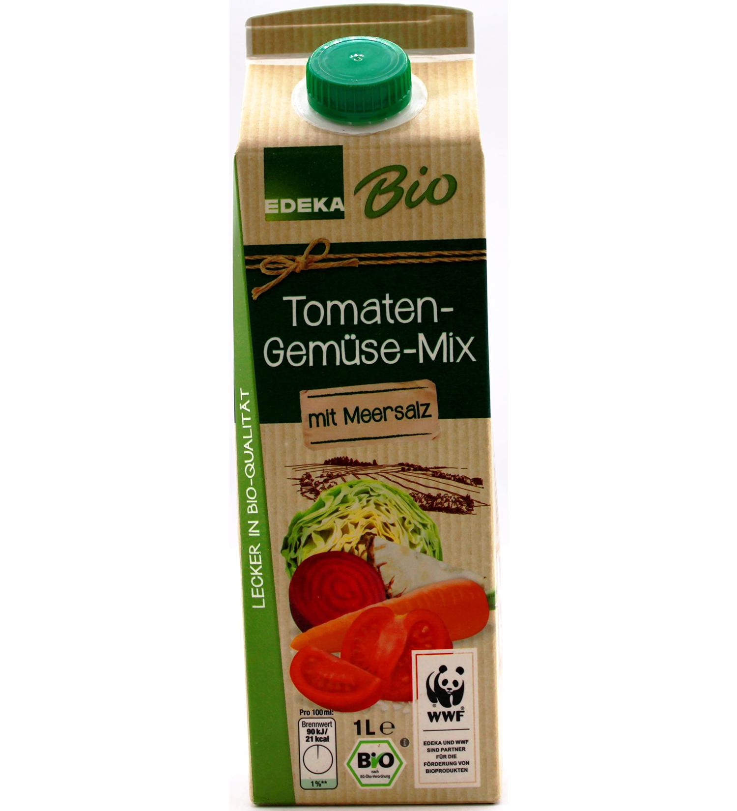 Edeka Organic Vegetable Juice Tomato-Vegetable Mix - Pack of 8 (8 x 1L) | Buy Internationally Online - Buy Online on GoSupps.com