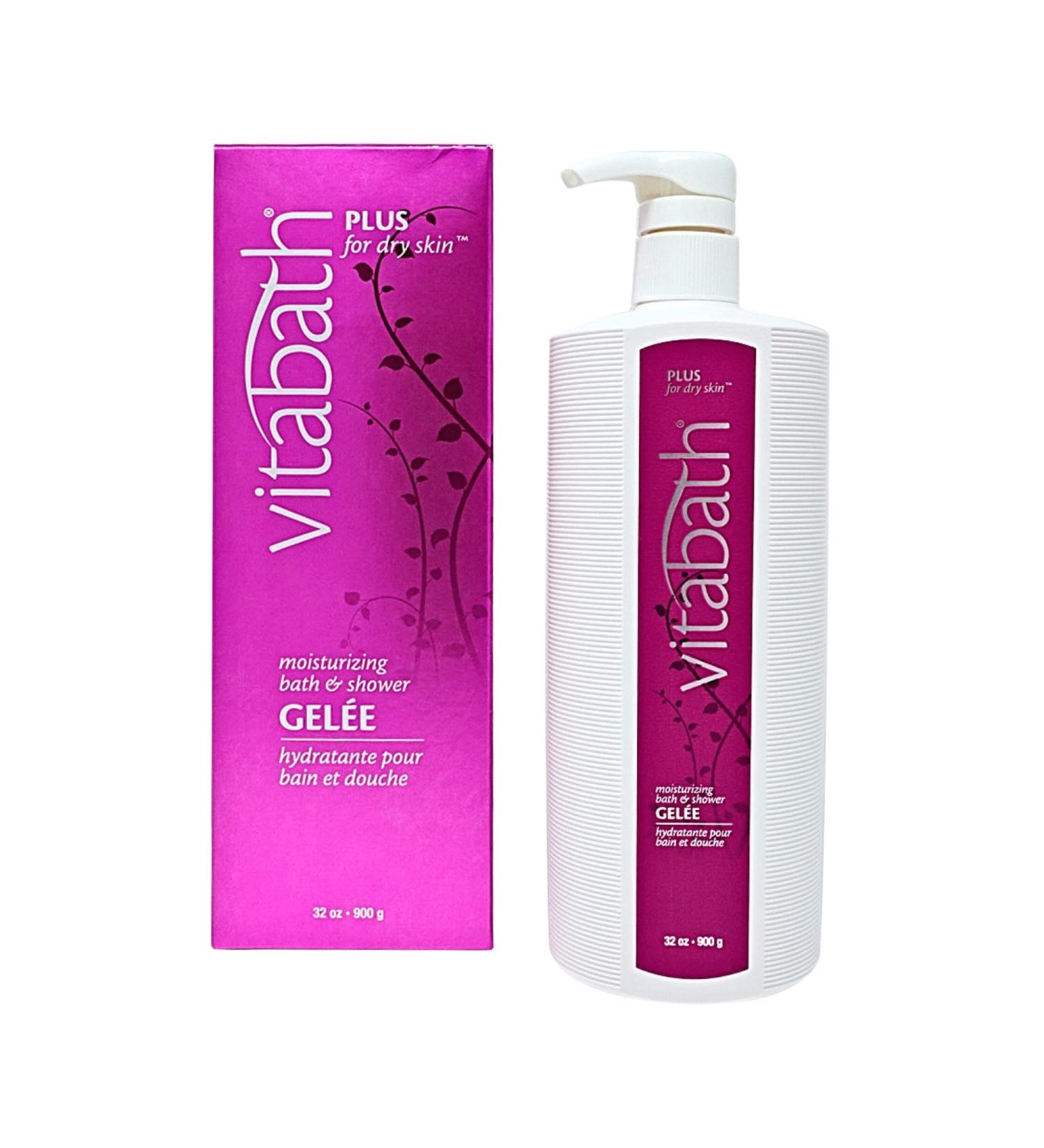 Vitabath Plus Moisturizing Shower Gel for Dry Skin - 32 oz Jasmine - Hydrating Body Cleanser with Replenishing Oils - Buy Online on GoSupps.com