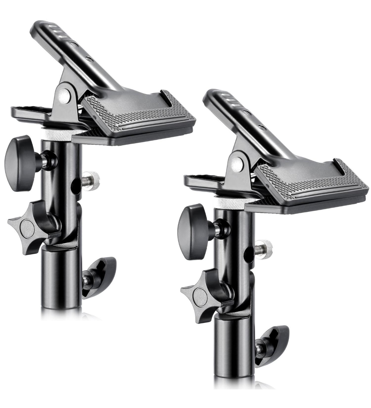 Neewer 2 PCS Heavy Duty Metal Clamp Holder with 5/8 Light Stand Attachment - Ideal for Photo Studio and Reflector - Buy Online on GoSupps.com