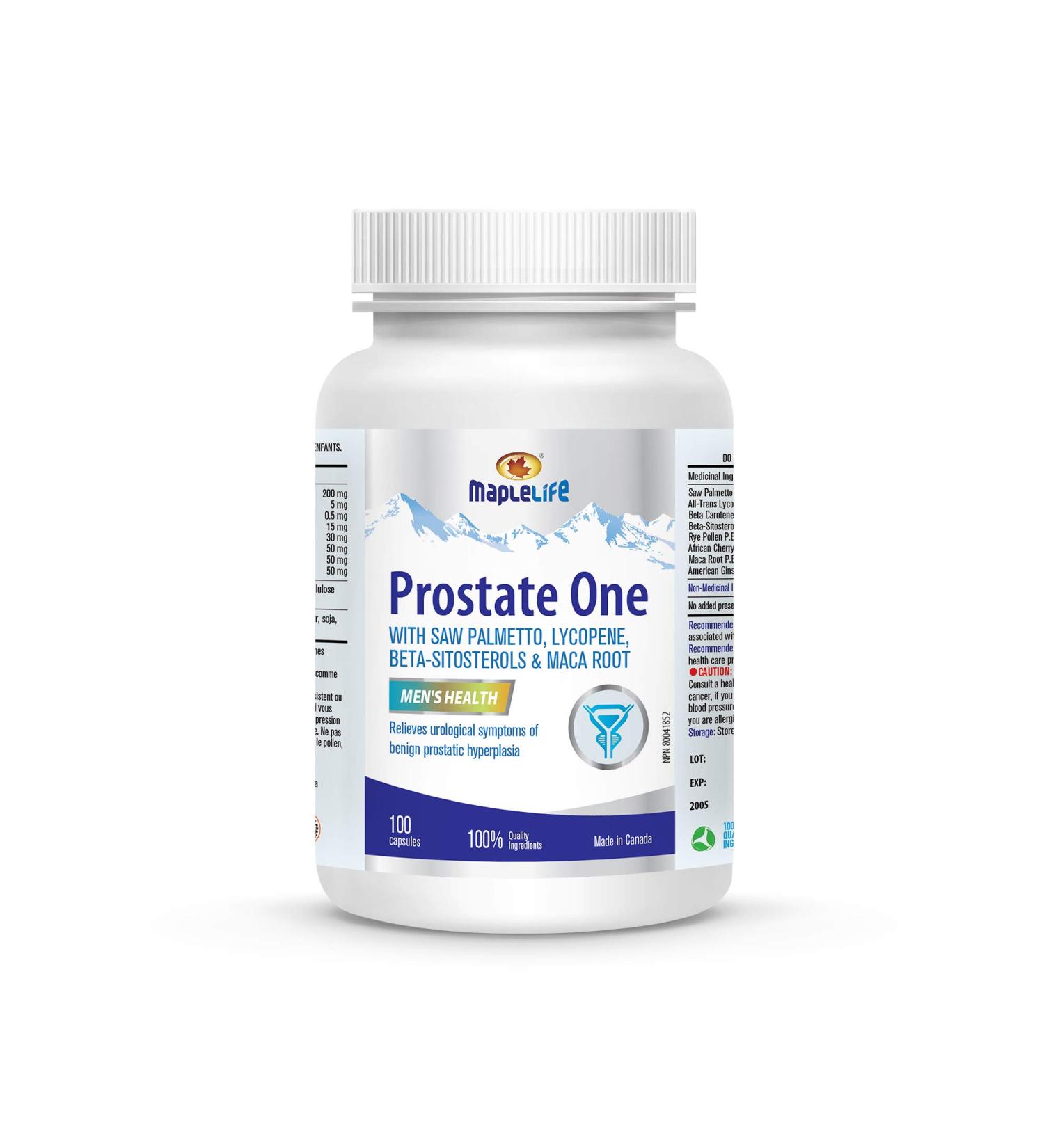 MapleLife Nutrition Prostate One Saw Palmetto 200 mg - Relives Urological Symptoms of Benign Prostatic Hyperplasia Reduces Urinary Frequency Promotes Healthy Prostate Anti-Inflammation Improve Urinary Function No Artificial Colours/Flavours 100 Capsules - Buy Online on GoSupps.com