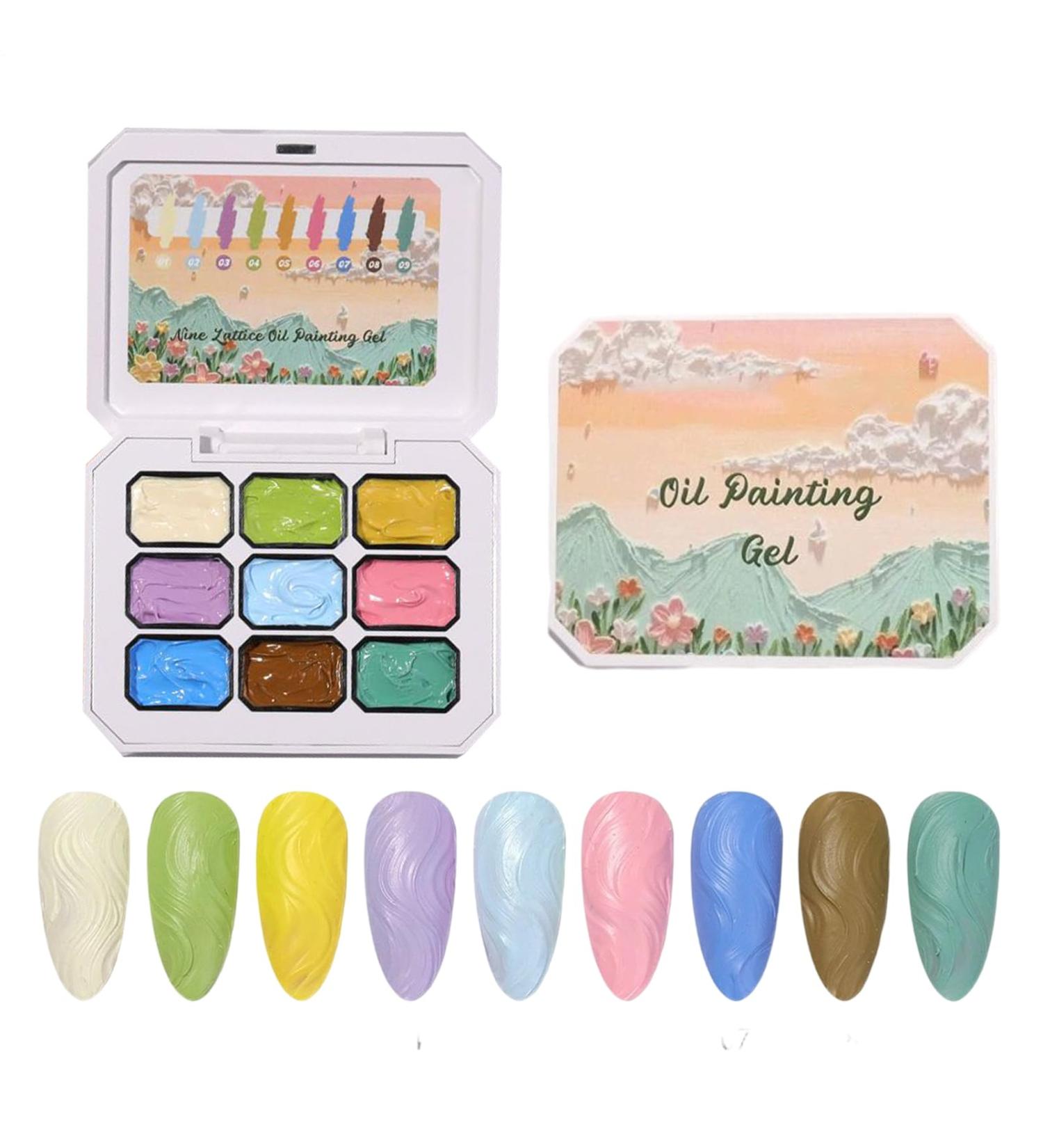 Solid Gel Nails 9 Color Gel Manicure Palette 3D Nails for Women and Girls Wedding Extensions French Tips Birthday - Buy Online on GoSupps.com