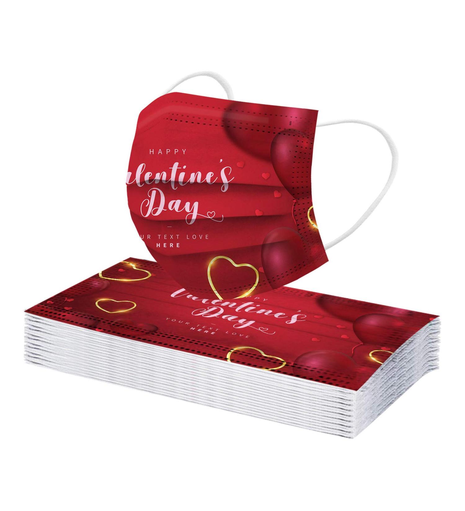 10PCS Valentine's Day Holiday Disposable Face_Mask Valentine's Gift for Lover Wife Honey - Buy Online on GoSupps.com
