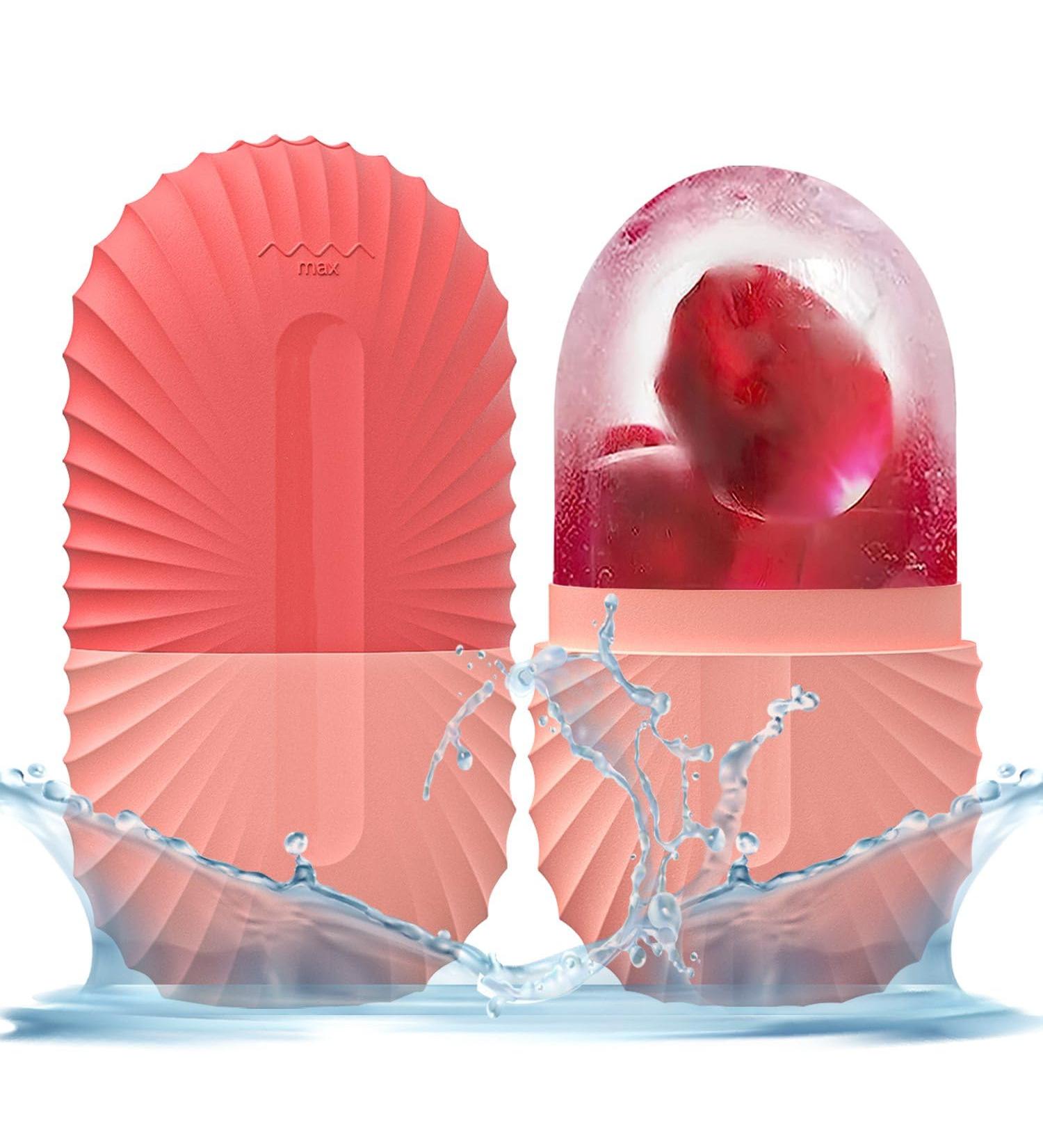 GISUREY Ice Face Roller - De-Puff Eye Bags & Reduce Migraine Pain | Reusable Silicone Skin Care Tool (Pink - Buy Online on GoSupps.com