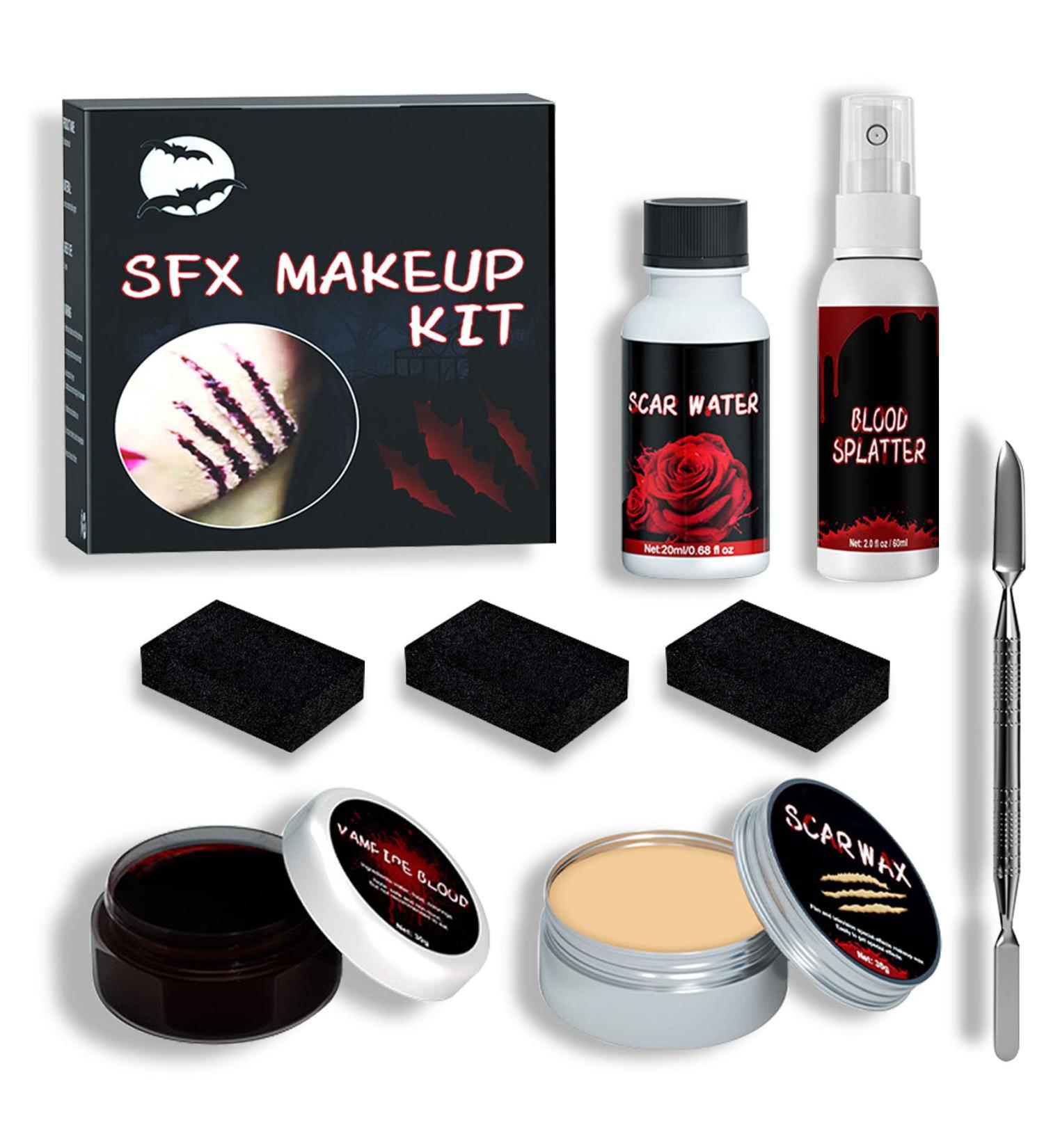 Ultimate Halloween SFX Makeup Kit | Fake Blood Scars Wax & Special Effects Essentials for Parties - Buy Online on GoSupps.com