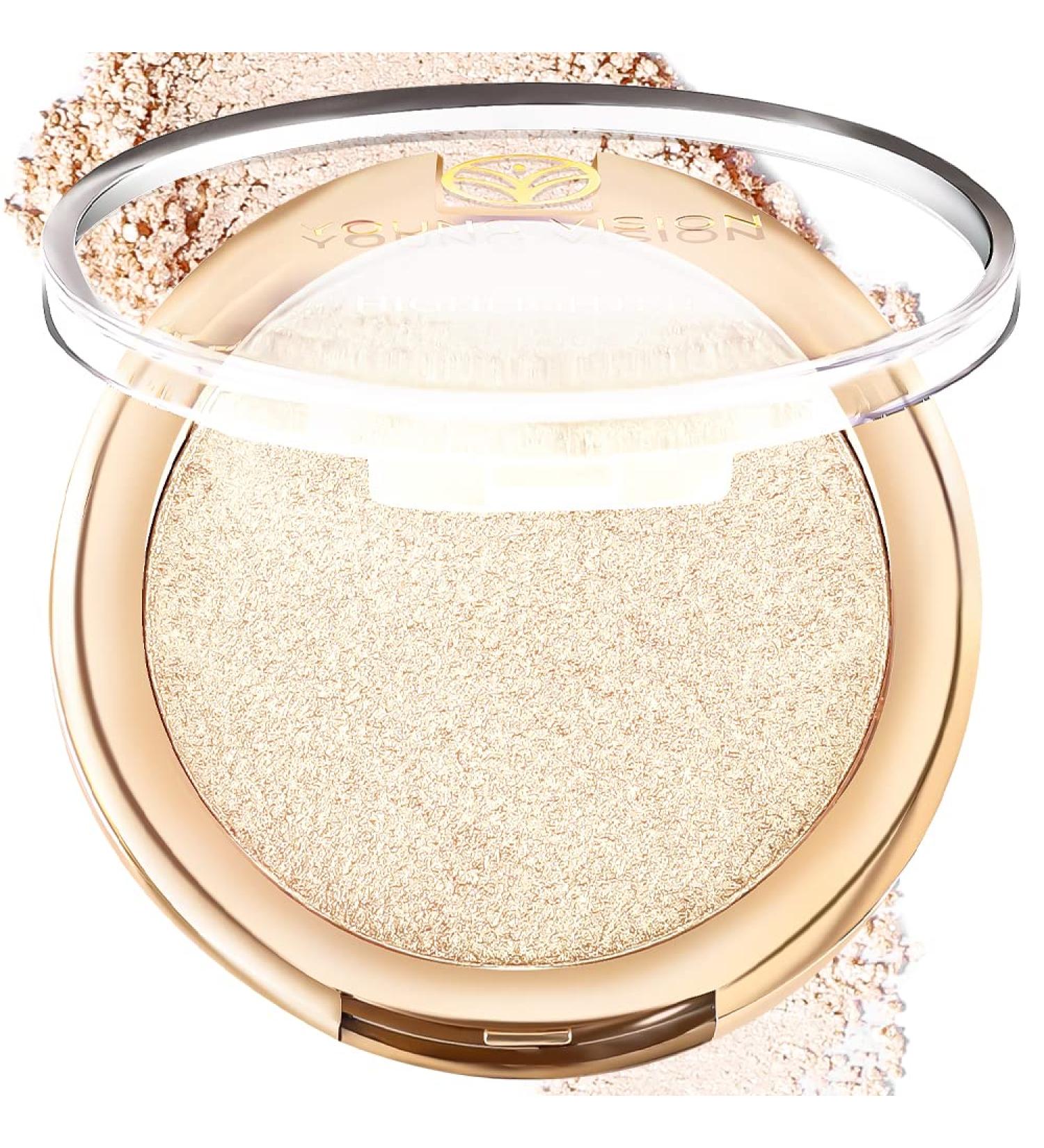 YOUNG VISION Baked Highlighter Powder Palette - Sheer Pearl Shimmer Shades - Face Makeup - Highly Pigmented - 0.19 Oz - Buy Online on GoSupps.com