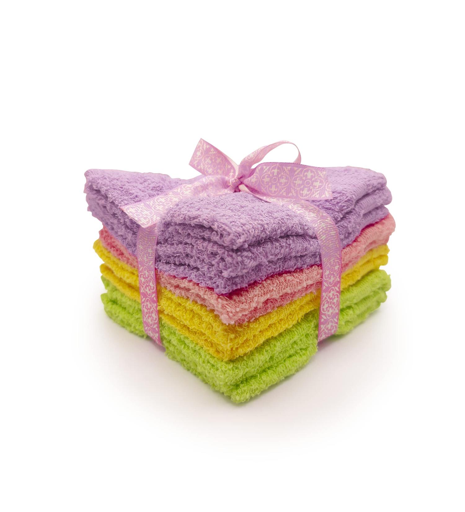 Weber's Wonders 11 Pack Cotton Washcloths for Body & Face - Extra Soft & Highly Absorbent - Fast Dry - Assorted Colors - Buy Online on GoSupps.com