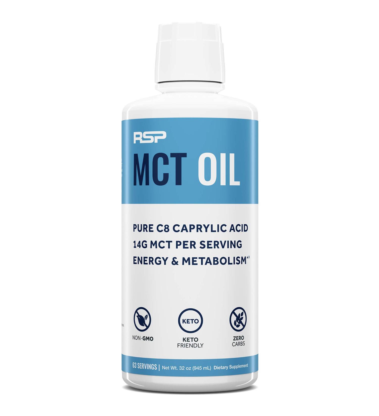 RSP Nutrition Clean Active MCT Oil 32 oz - Premium Medium Chain Triglycerides - Buy Online on GoSupps.com